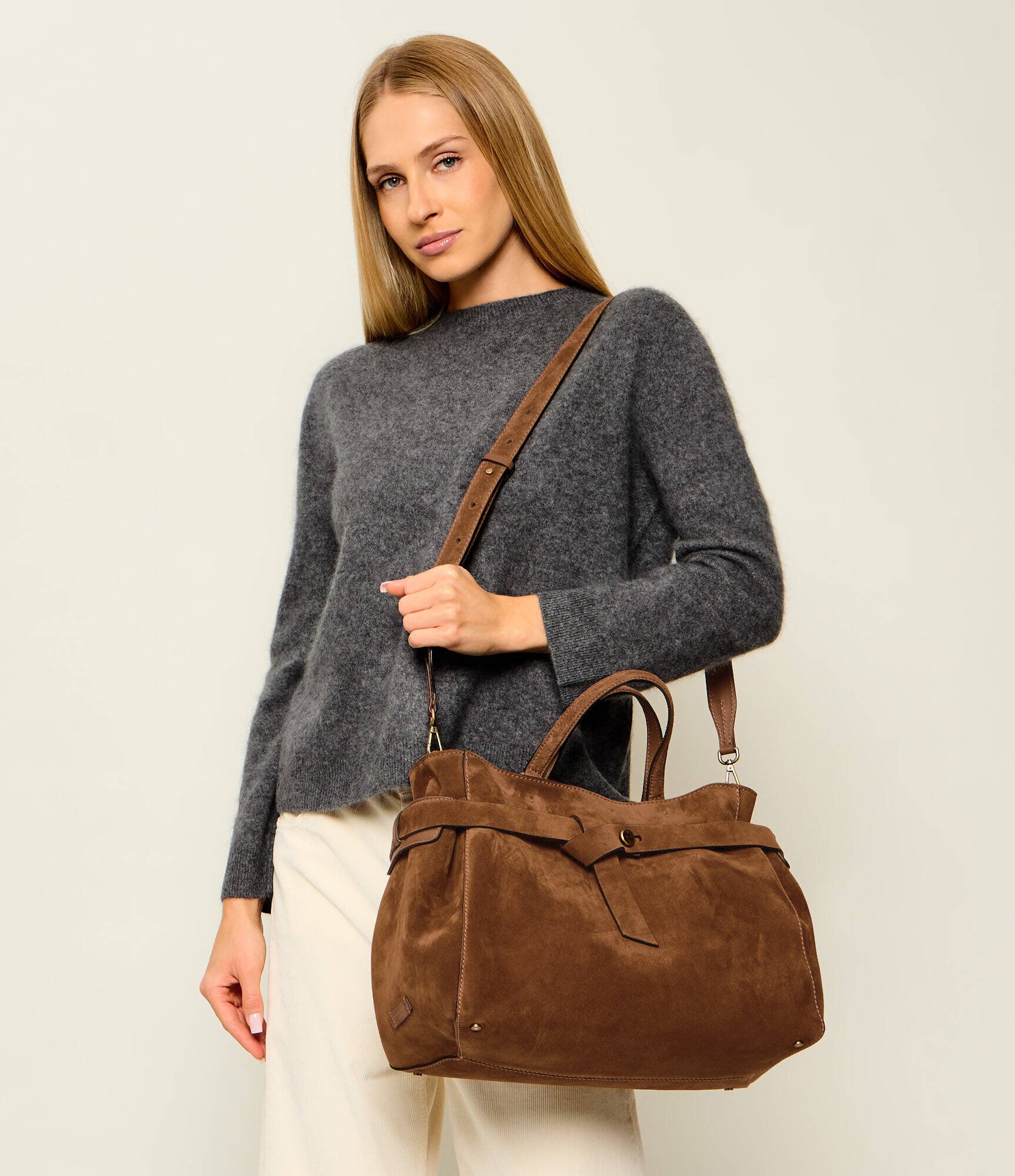 GIANNI CHIARINI Geantă shopper Miranda | piele întoarsă