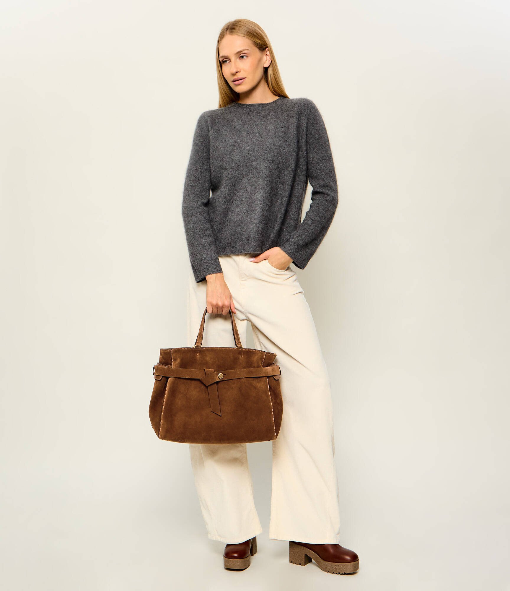 GIANNI CHIARINI Geantă shopper Miranda | piele întoarsă