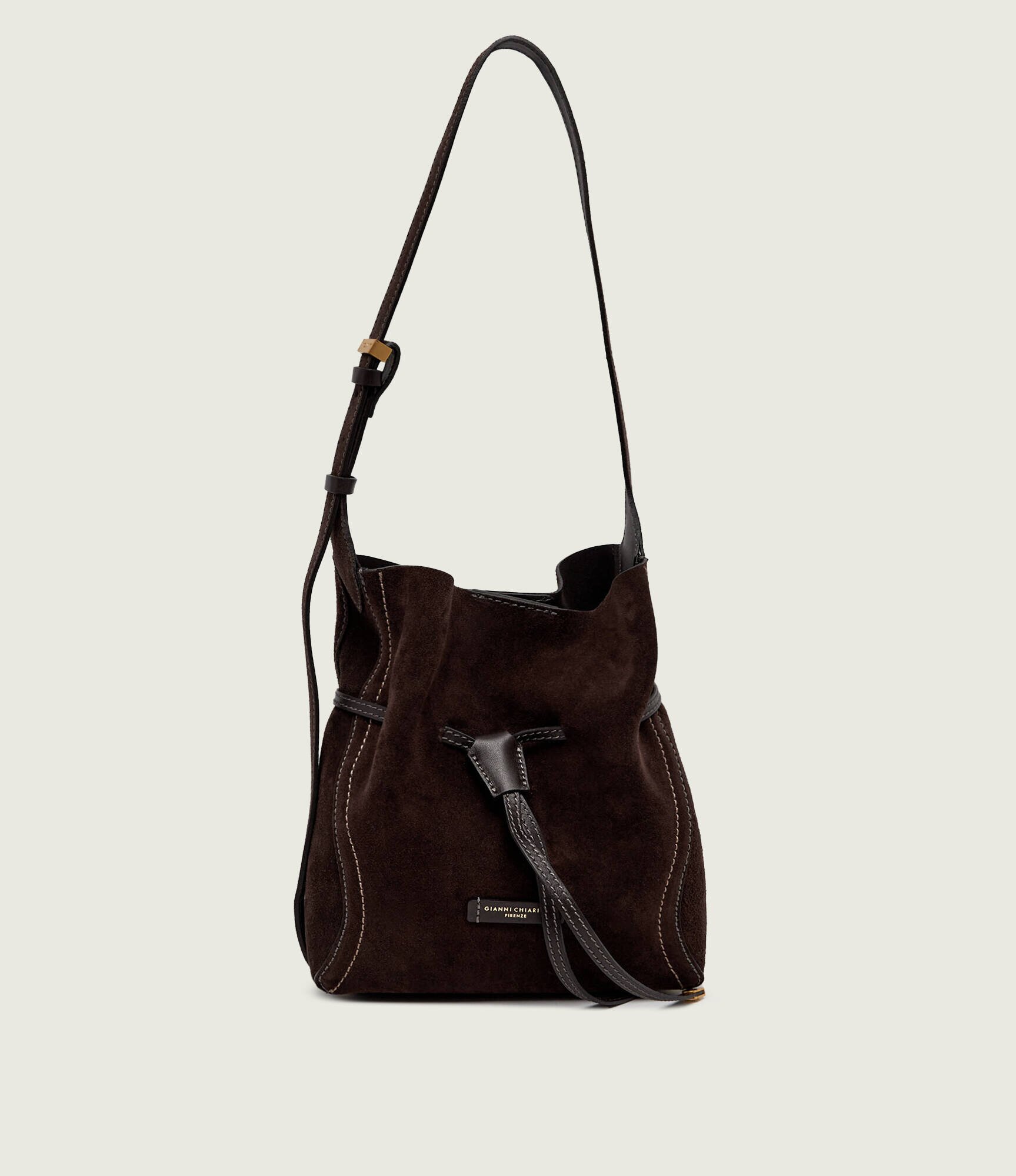 GIANNI CHIARINI Geantă tip sac + borsetă Sienna | piele întoarsă