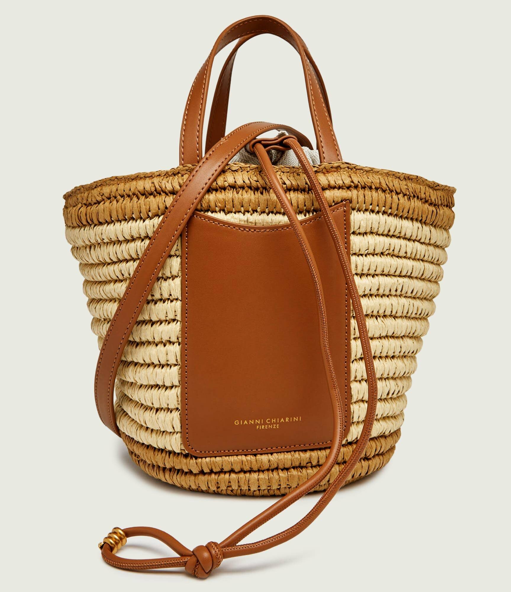GIANNI CHIARINI Geantă tip sac Mae cu adaos de piele