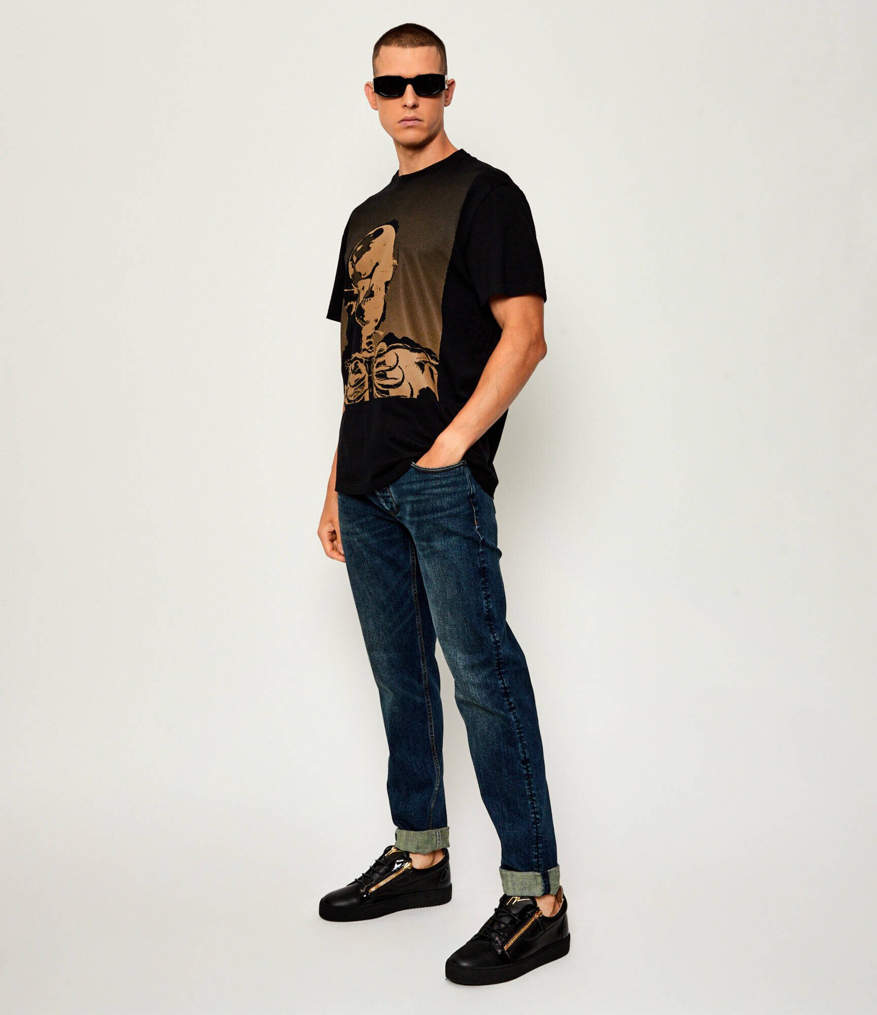 Giuseppe Zanotti Teniși din piele FRANKIE