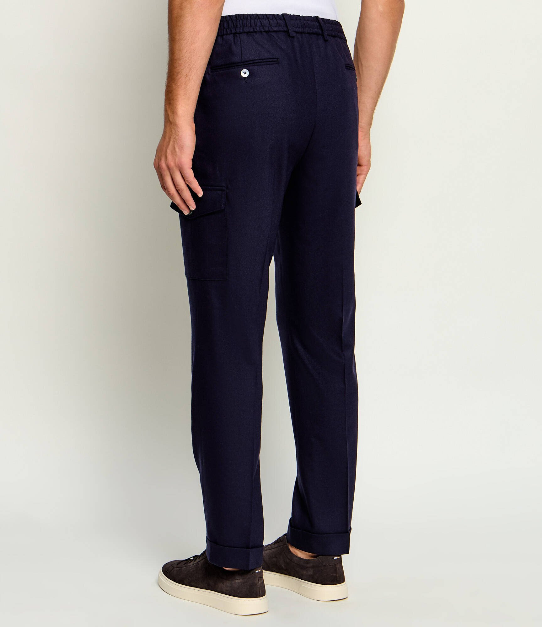 Gran Sasso De lână pantaloni chino | Tapered fit