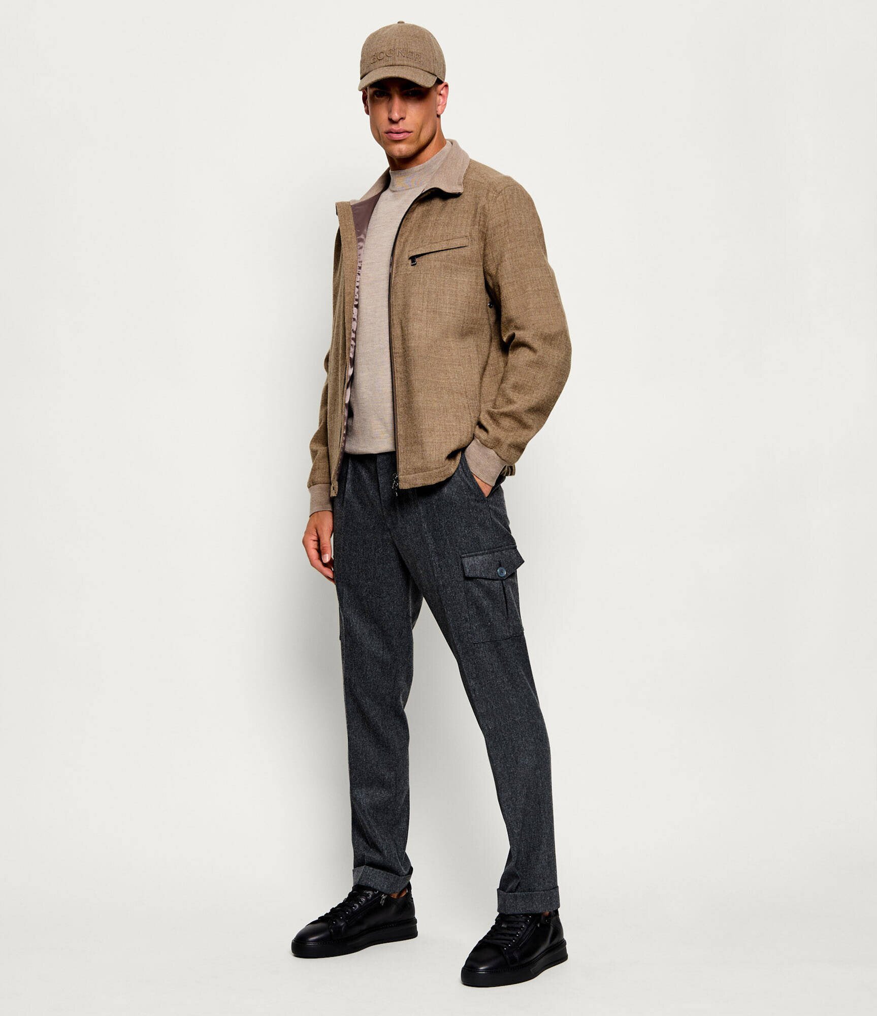 Gran Sasso De lână pantaloni chino | Tapered fit