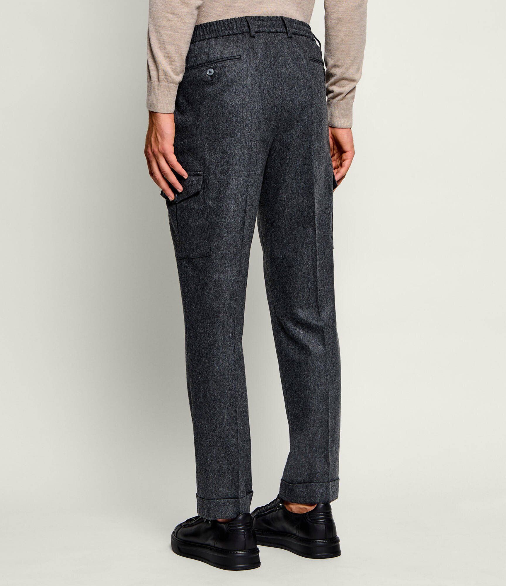 Gran Sasso De lână pantaloni chino | Tapered fit