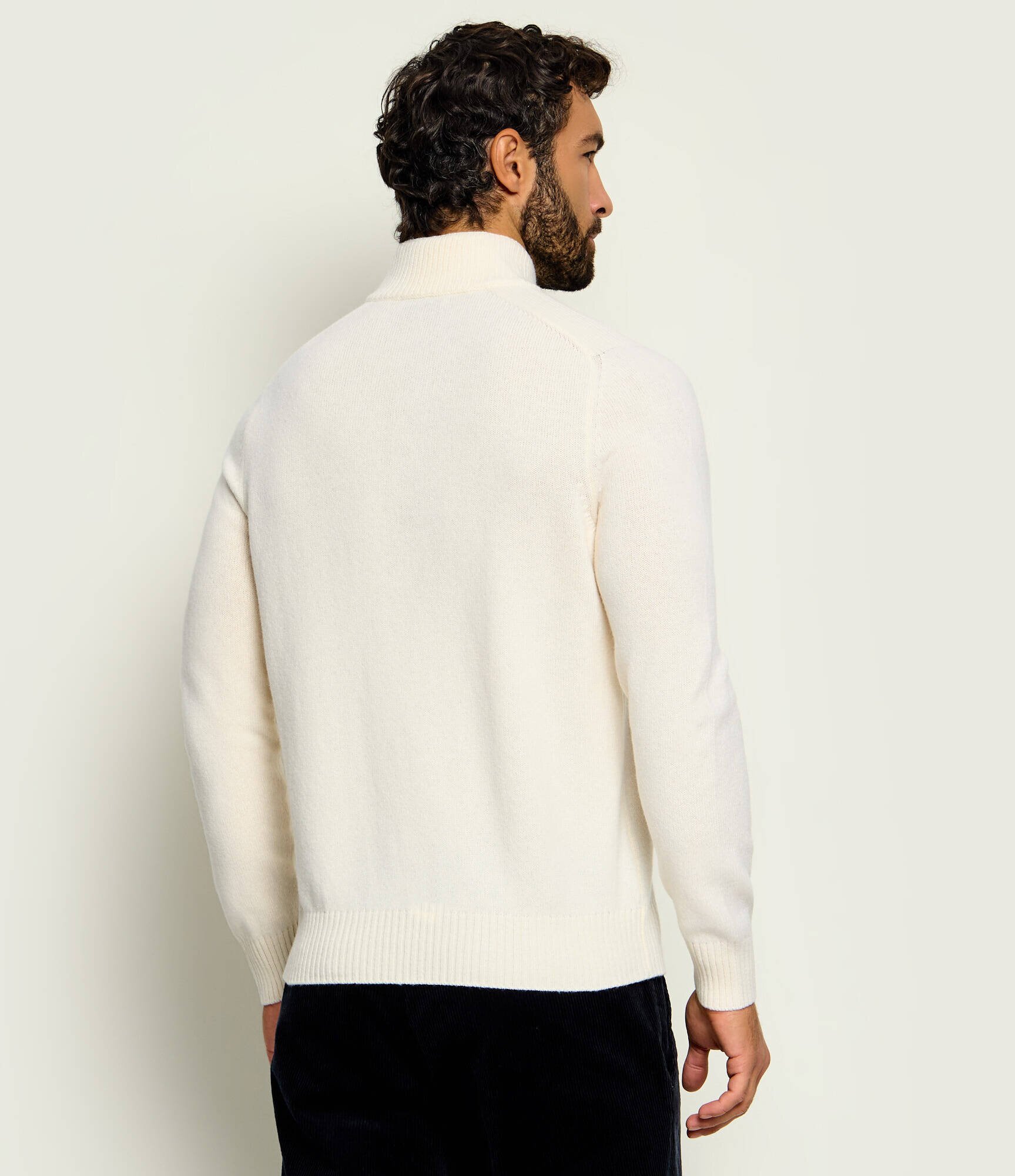Gran Sasso De lână pulover Mock With Bot. | regular fit