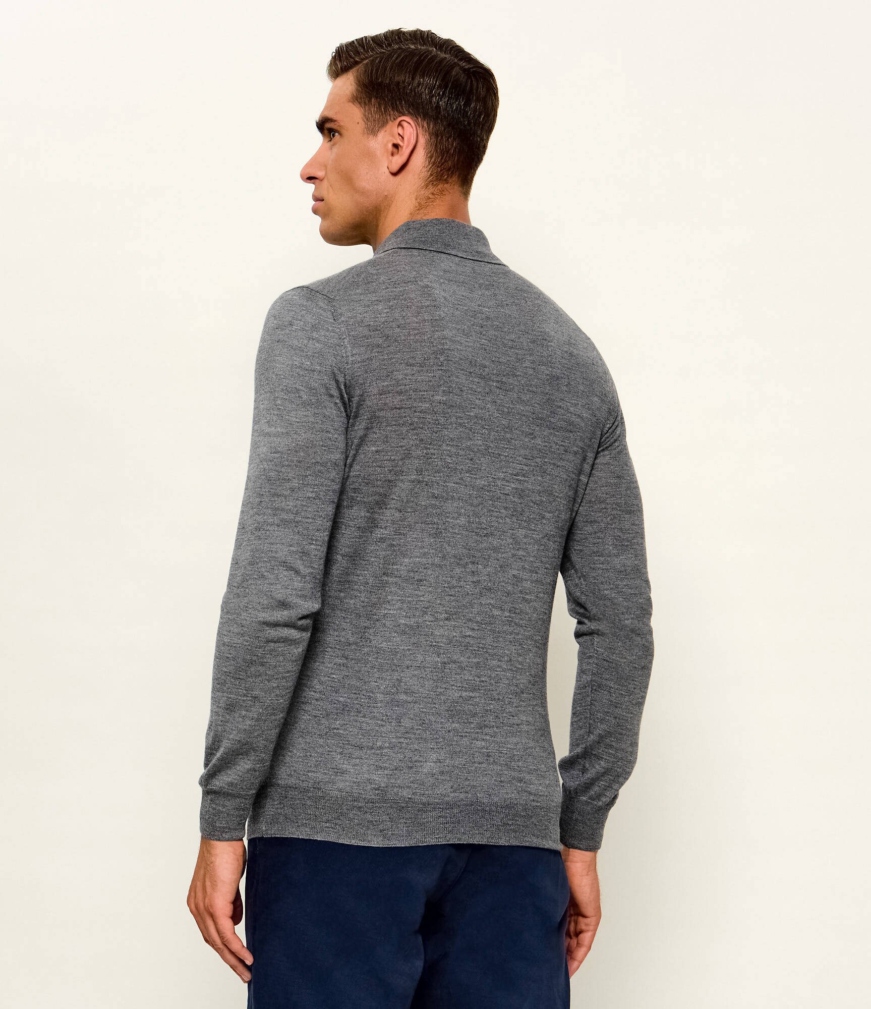 Gran Sasso De lână pulover Tennis | Slim Fit cu adaos de mătase
