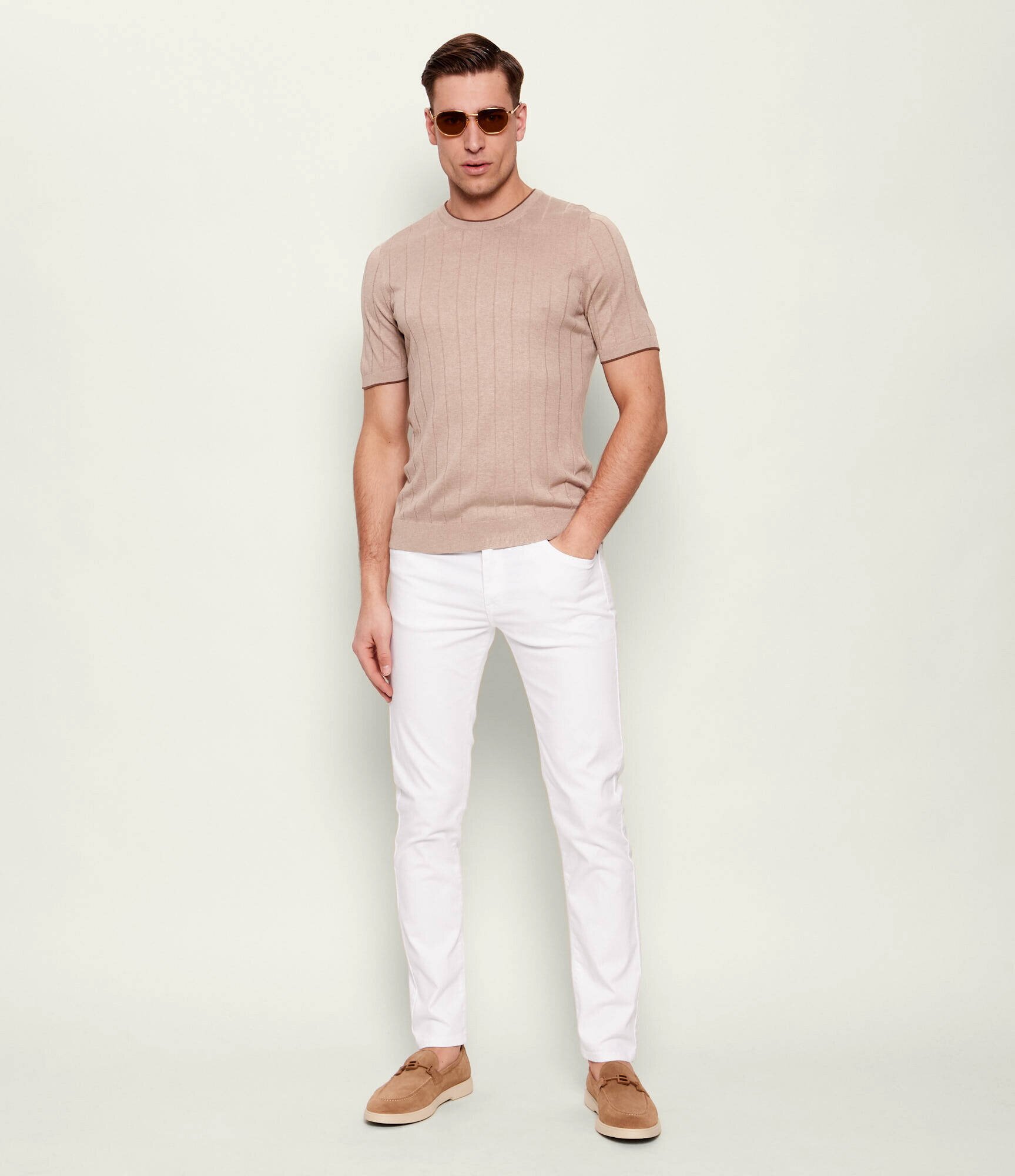 Gran Sasso De mătase pulover | Slim Fit
