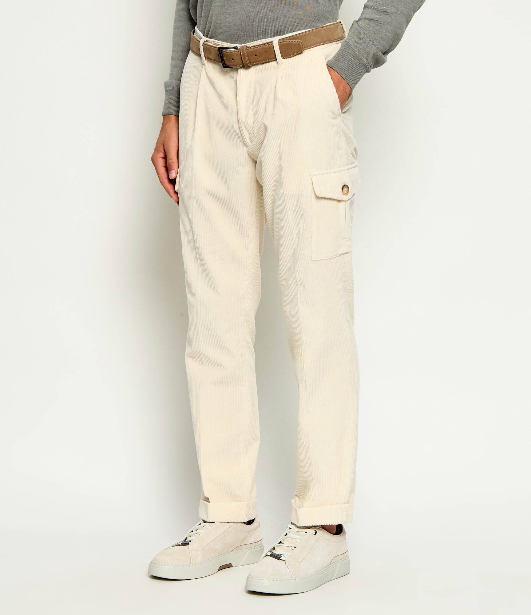 Gran Sasso Pantaloni cargo | regular fit | catifea reiată