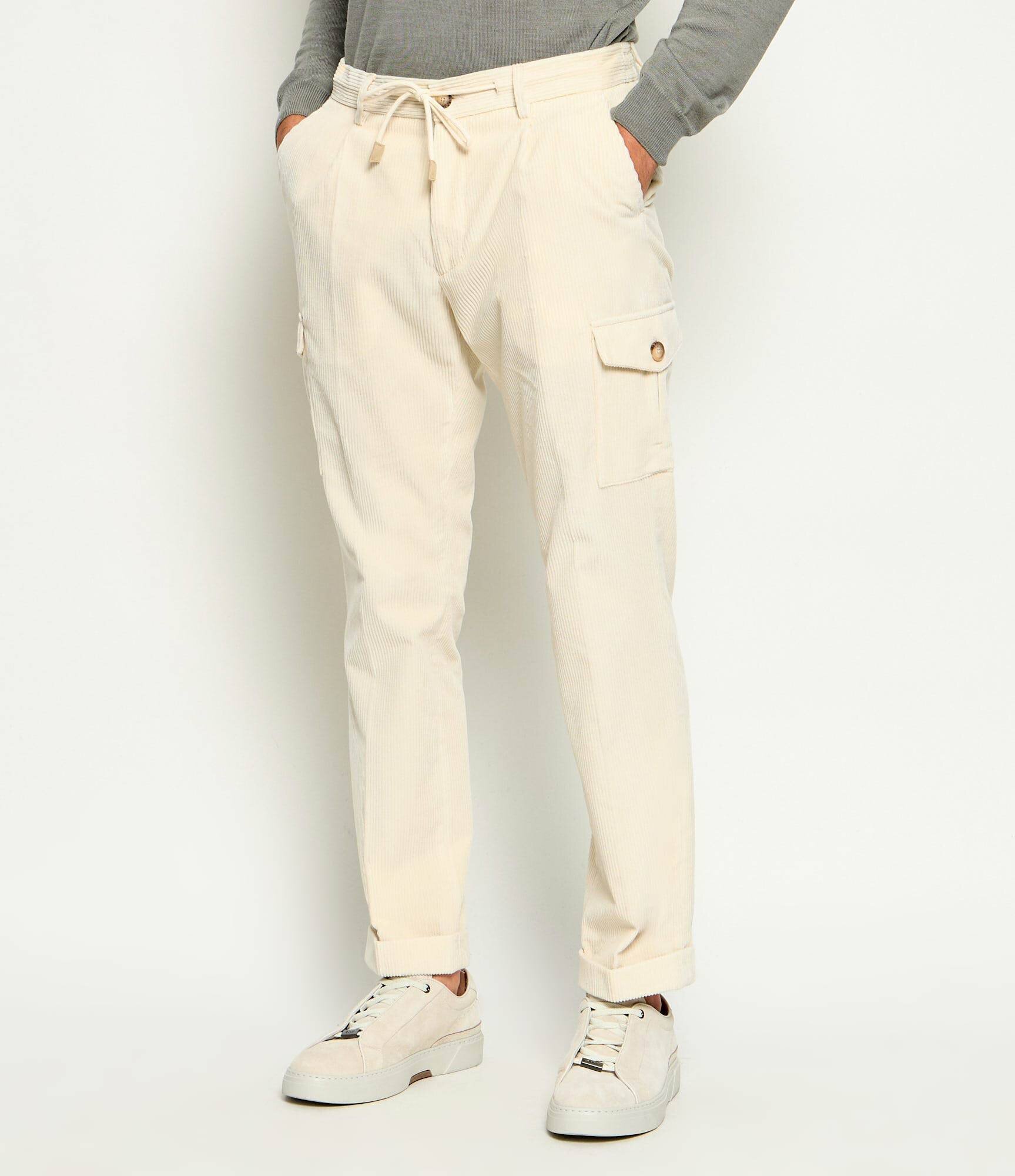 Gran Sasso Pantaloni cargo | regular fit | catifea reiată