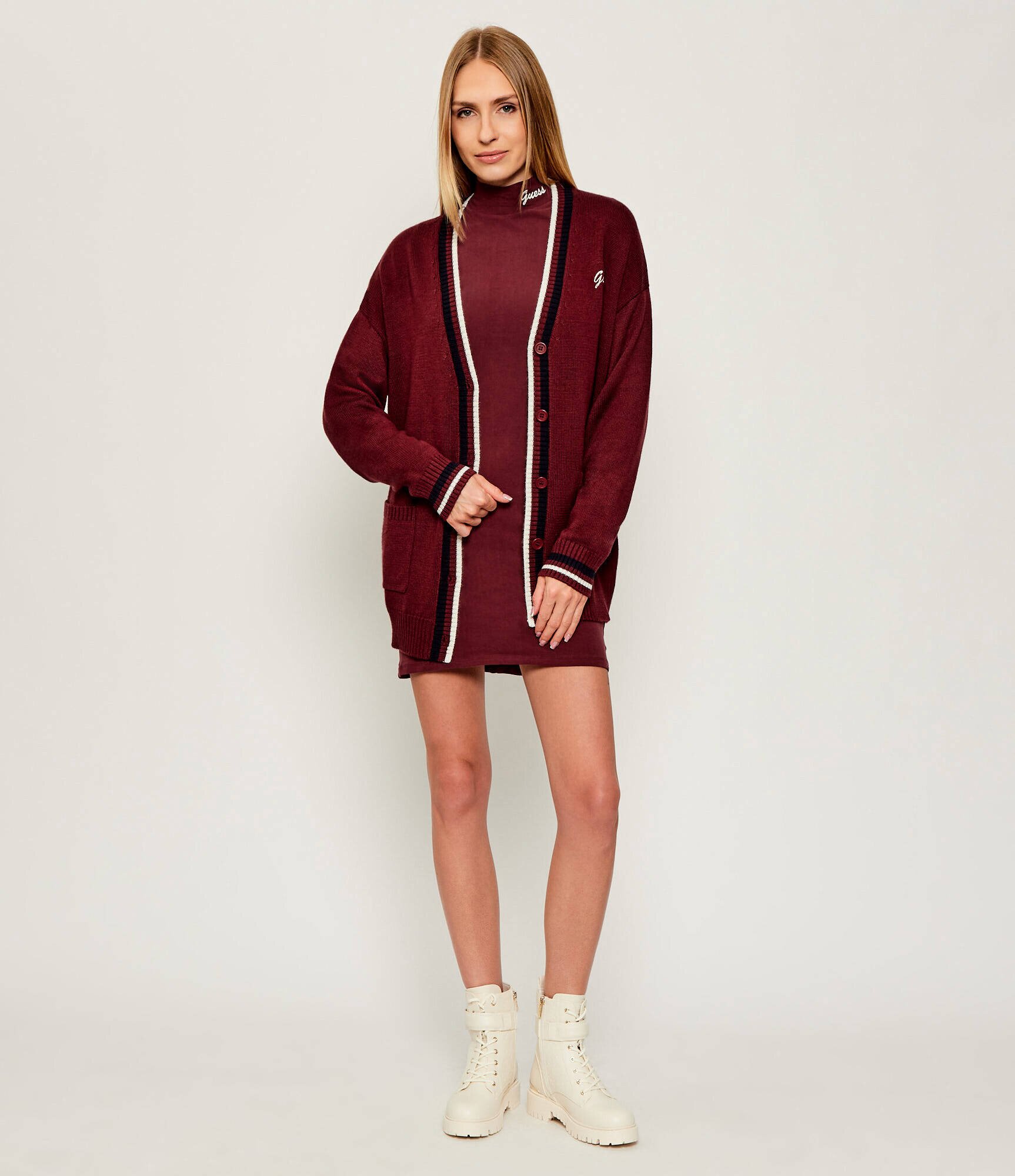 GUESS ACTIVE Cardigan SABINA | Oversize fit cu adaos de lână