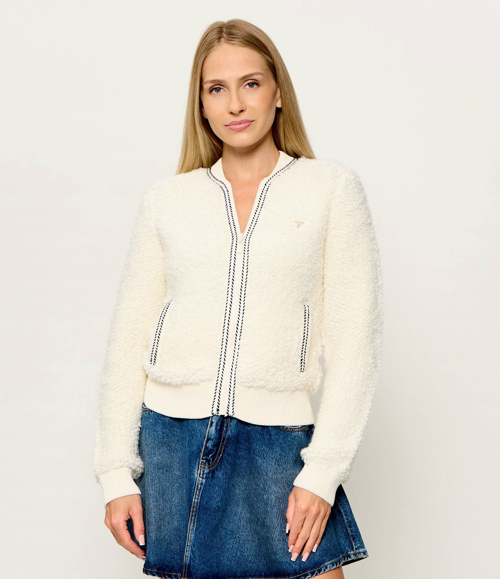 GUESS ACTIVE Din fleece geacă bomber Emma | regular fit cu adaos de lână