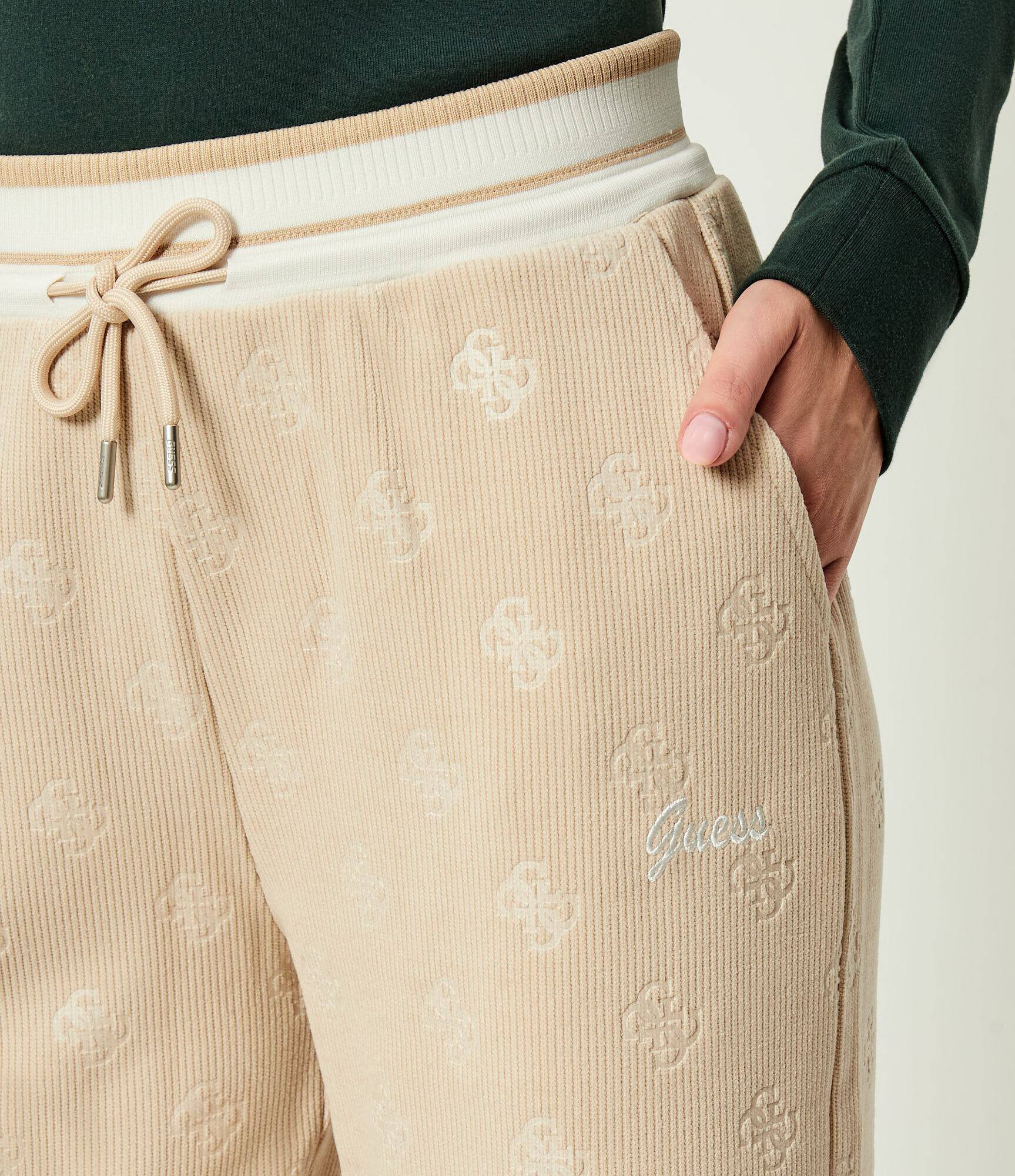 GUESS ACTIVE Pantaloni de trening PAULINA | Relaxed fit | catifea reiată