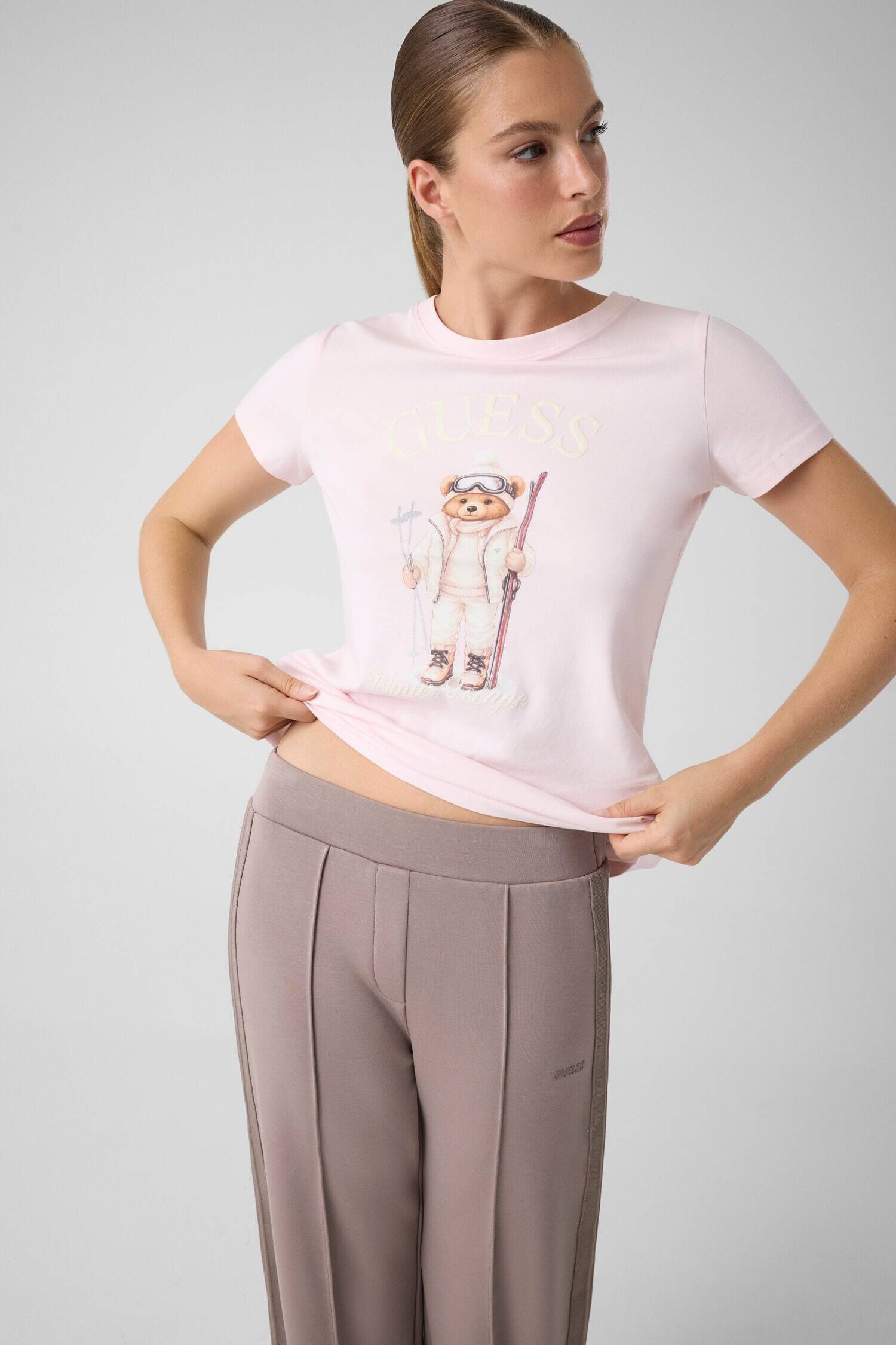GUESS ACTIVE Tricou Fabrizia Skiing Bear | regular fit