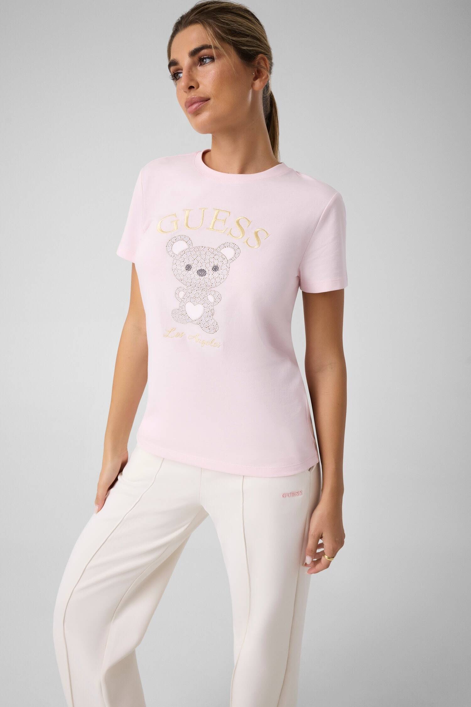 GUESS ACTIVE Tricou Rhinestones Mini Bear | regular fit