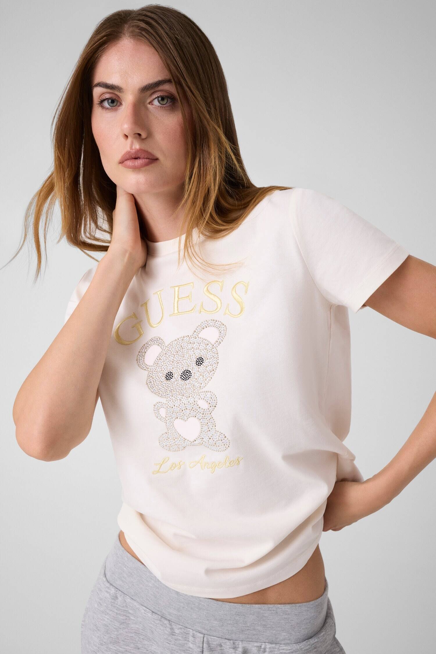 GUESS ACTIVE Tricou Rhinestones Mini Bear | regular fit
