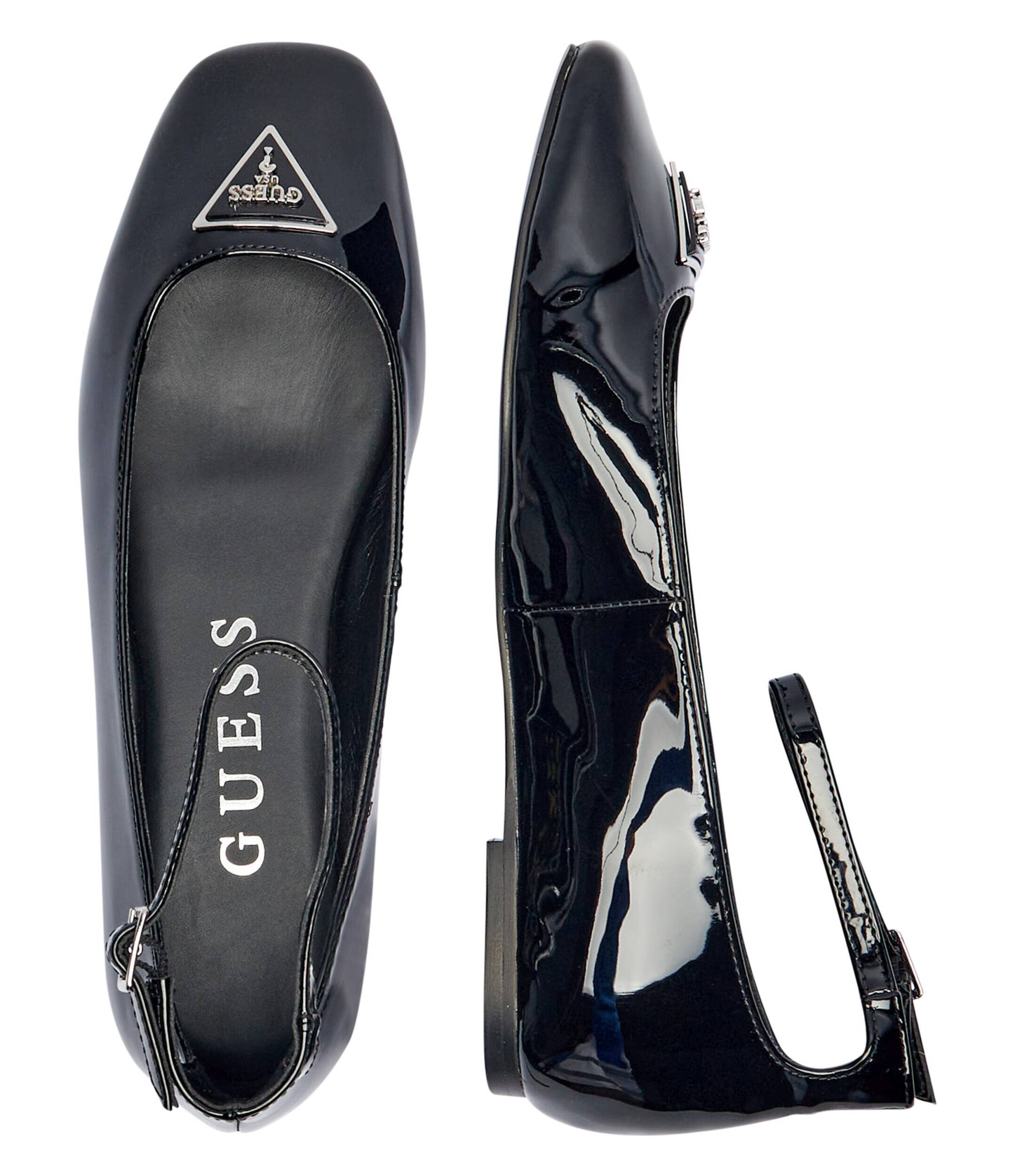 Guess Balerini Levvis cu adaos de piele