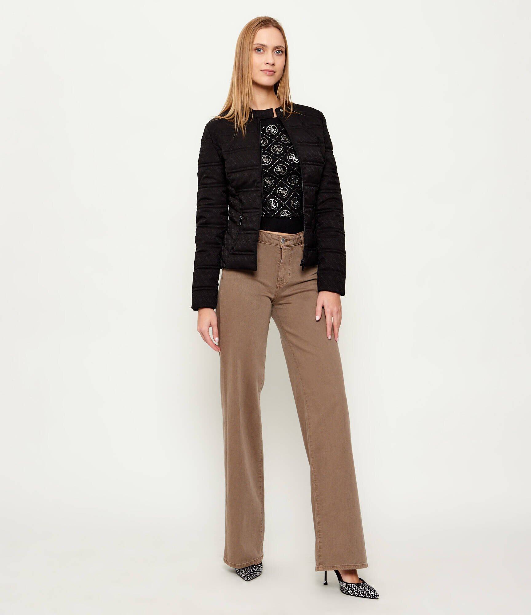 Guess Blugi SEXY | Relaxed fit cu adaos de mătase