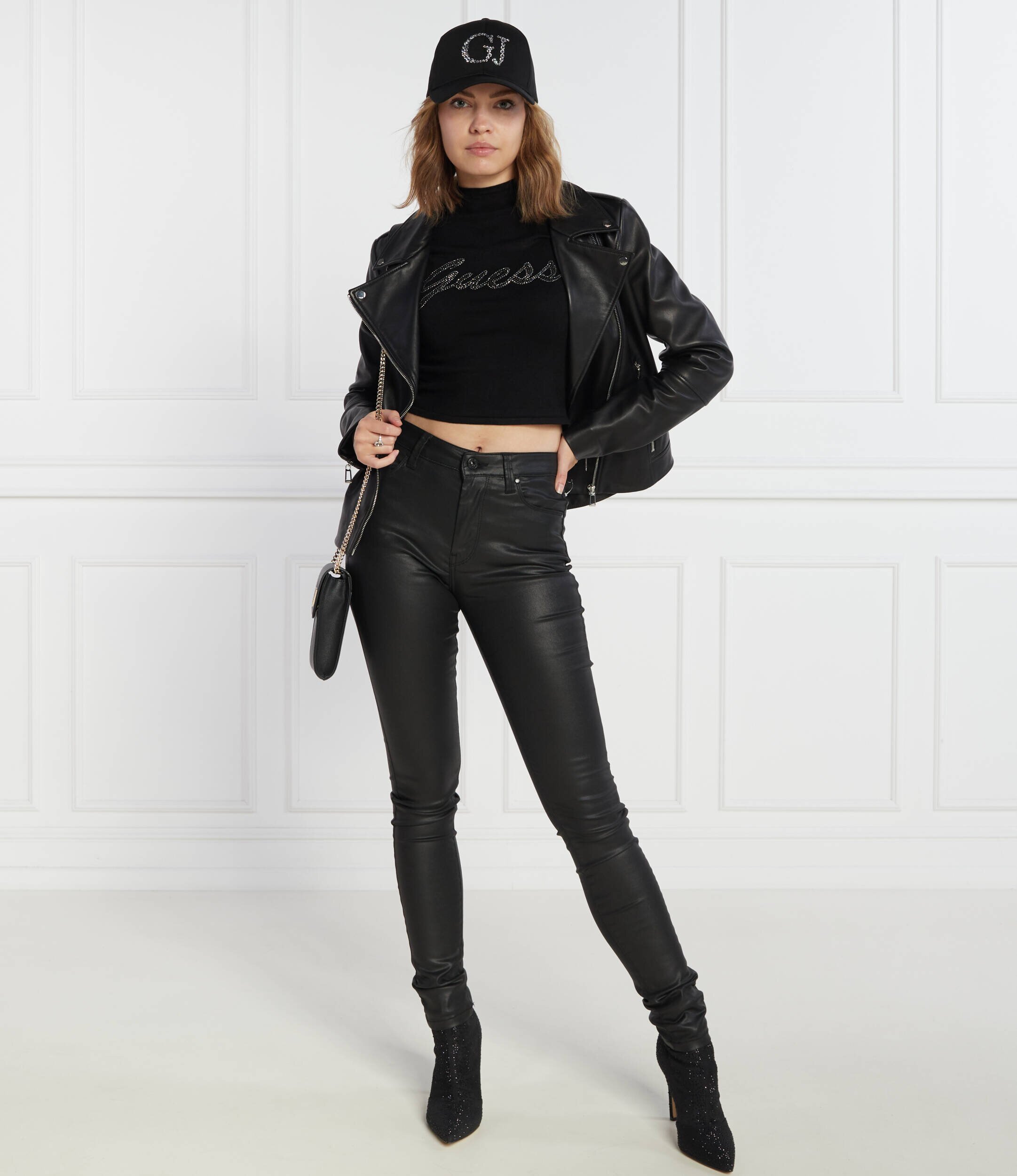 Guess Bluză RHINESTONE LOGO | Regular Fit