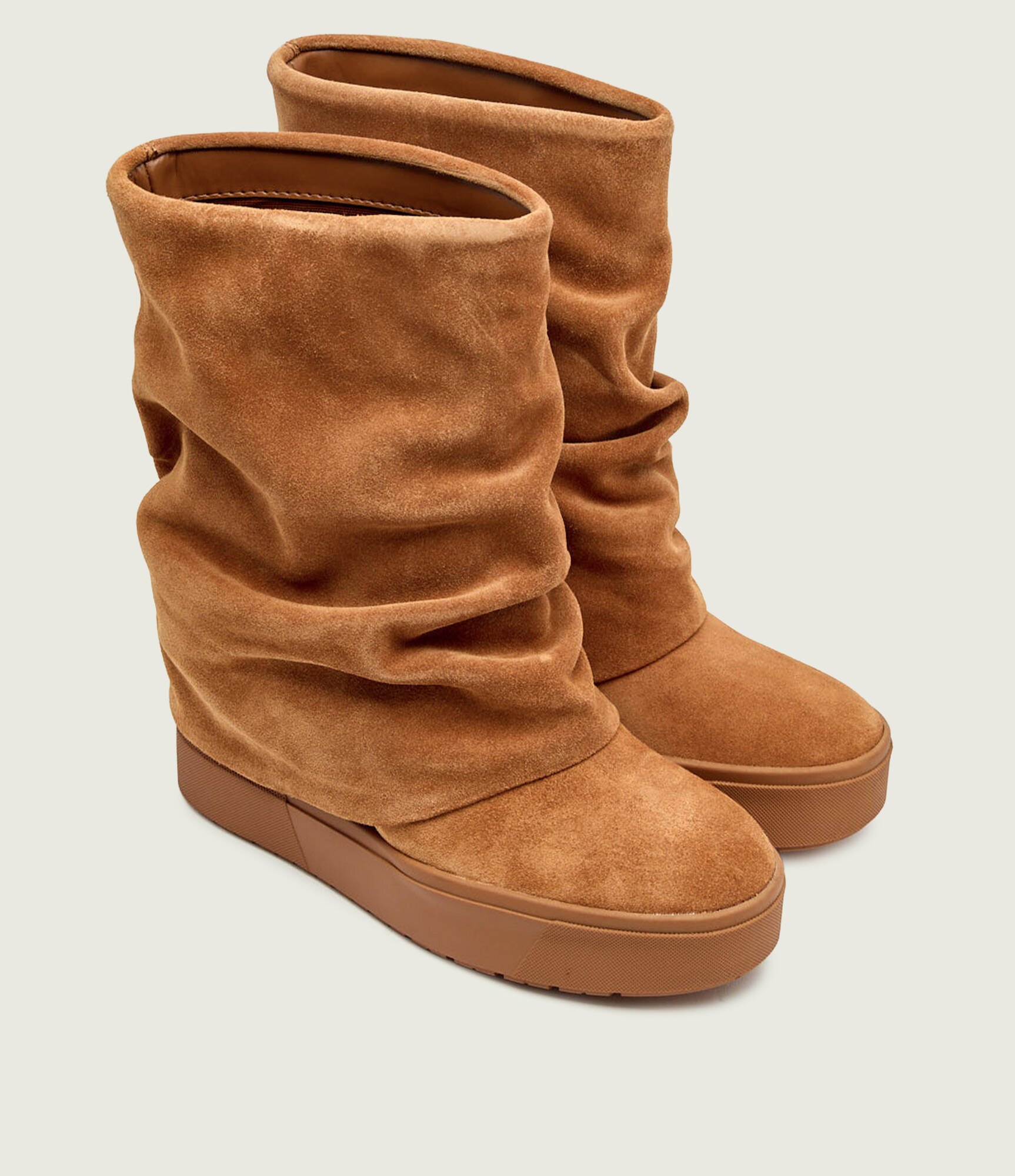 Guess Botine cu platformă GUINNA | piele întoarsă