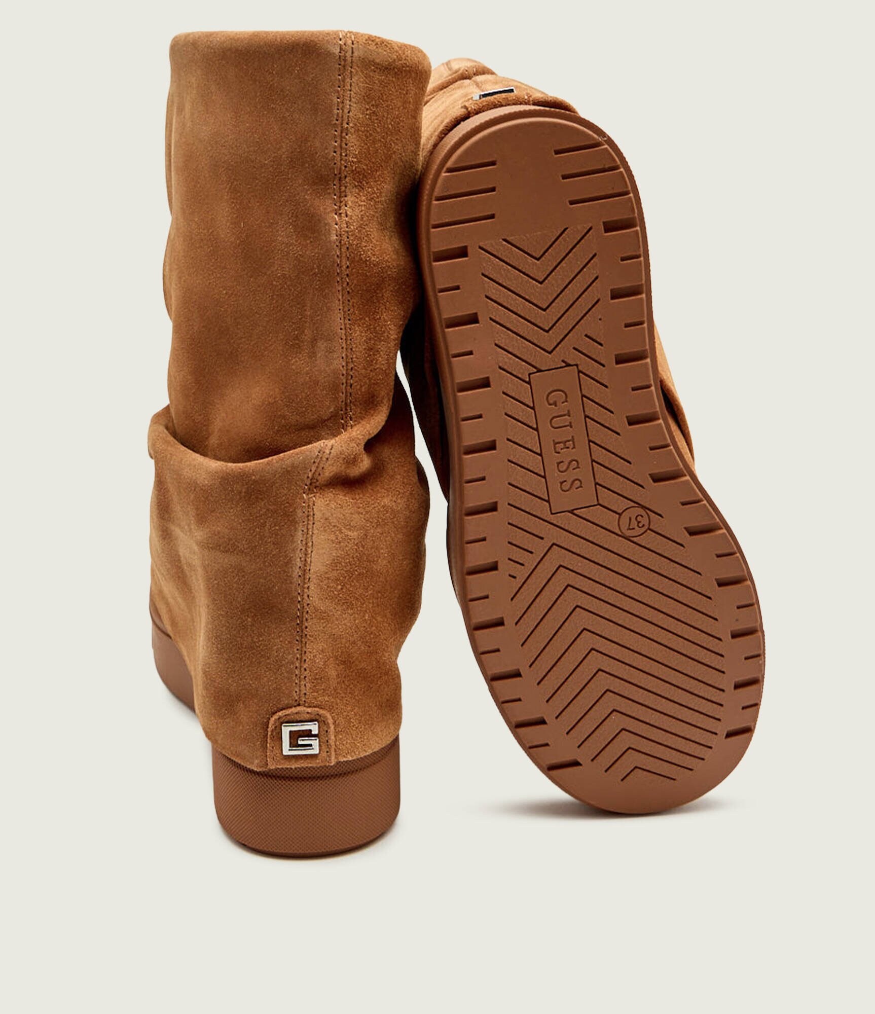 Guess Botine cu platformă GUINNA | piele întoarsă