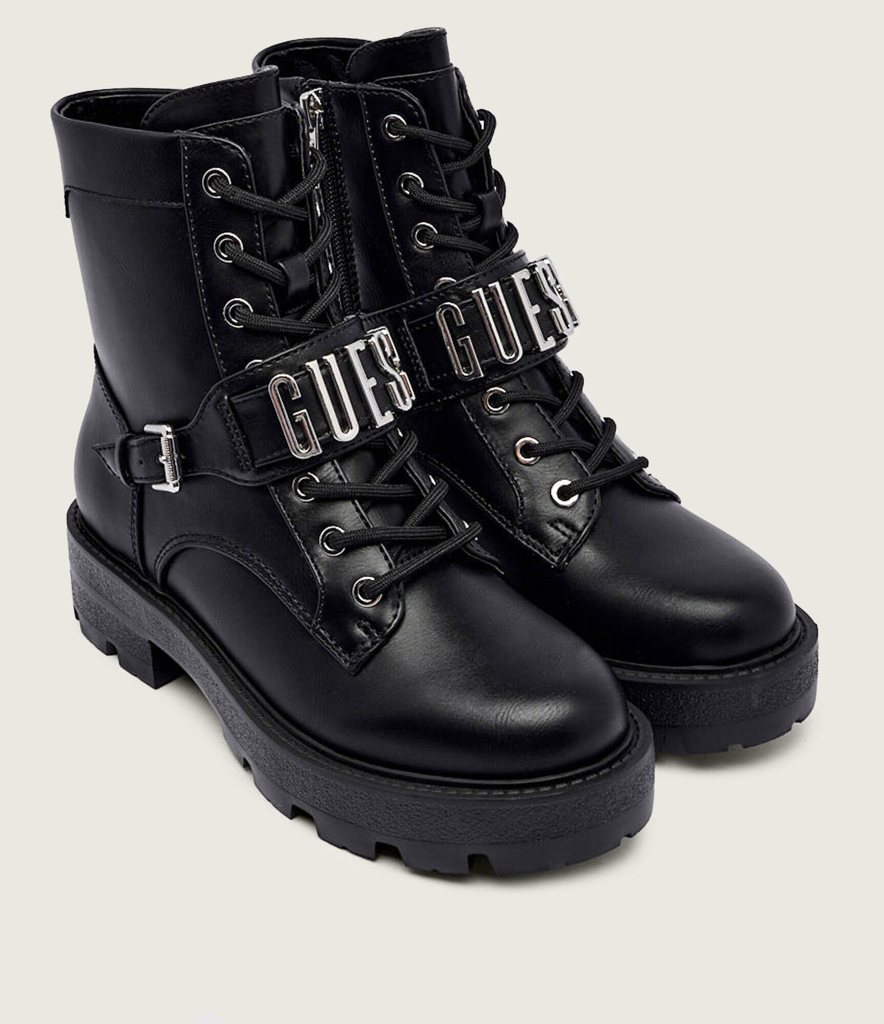 Guess Botine cu platformă Yanzy cu adaos de piele