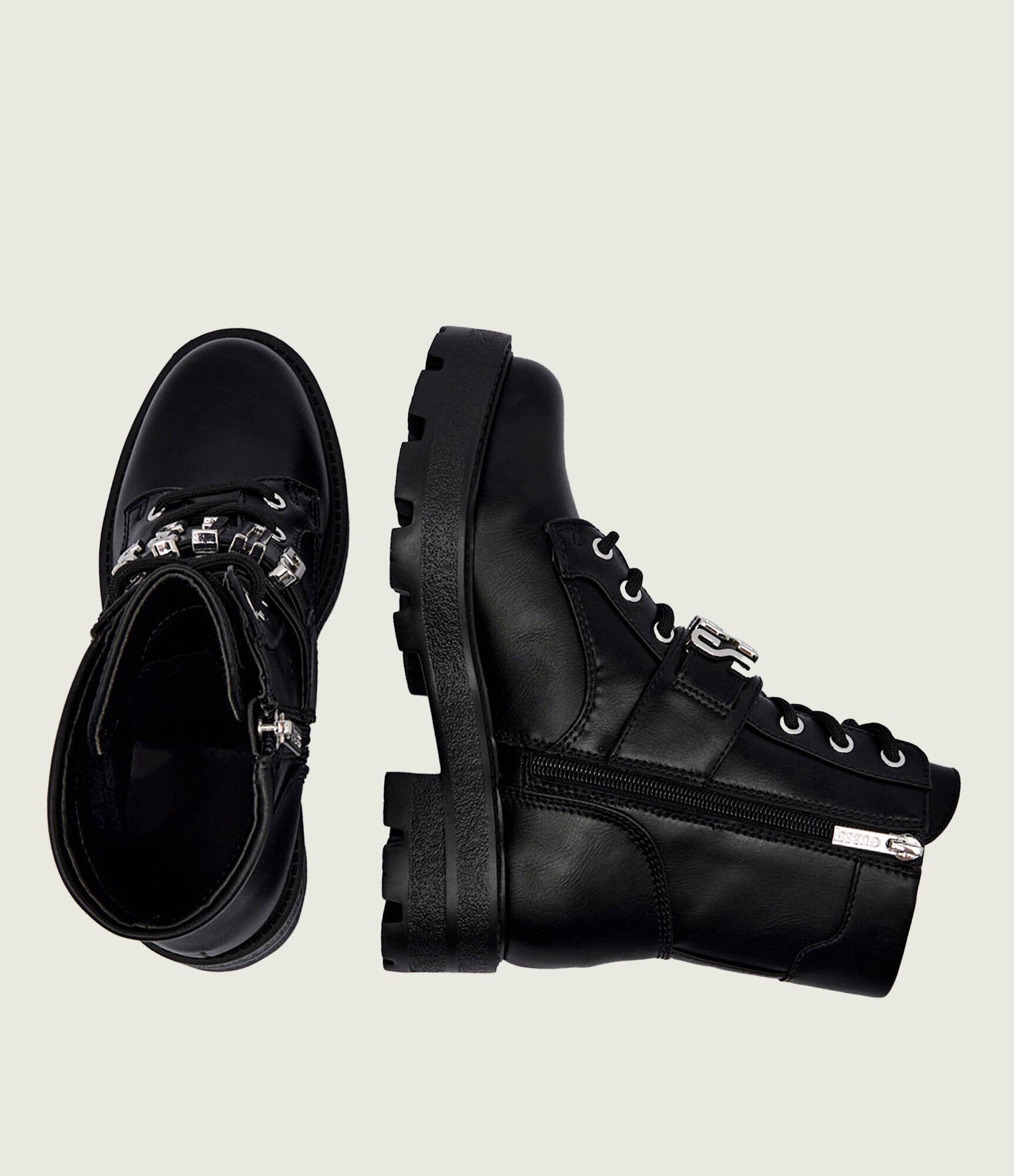 Guess Botine cu platformă Yanzy cu adaos de piele