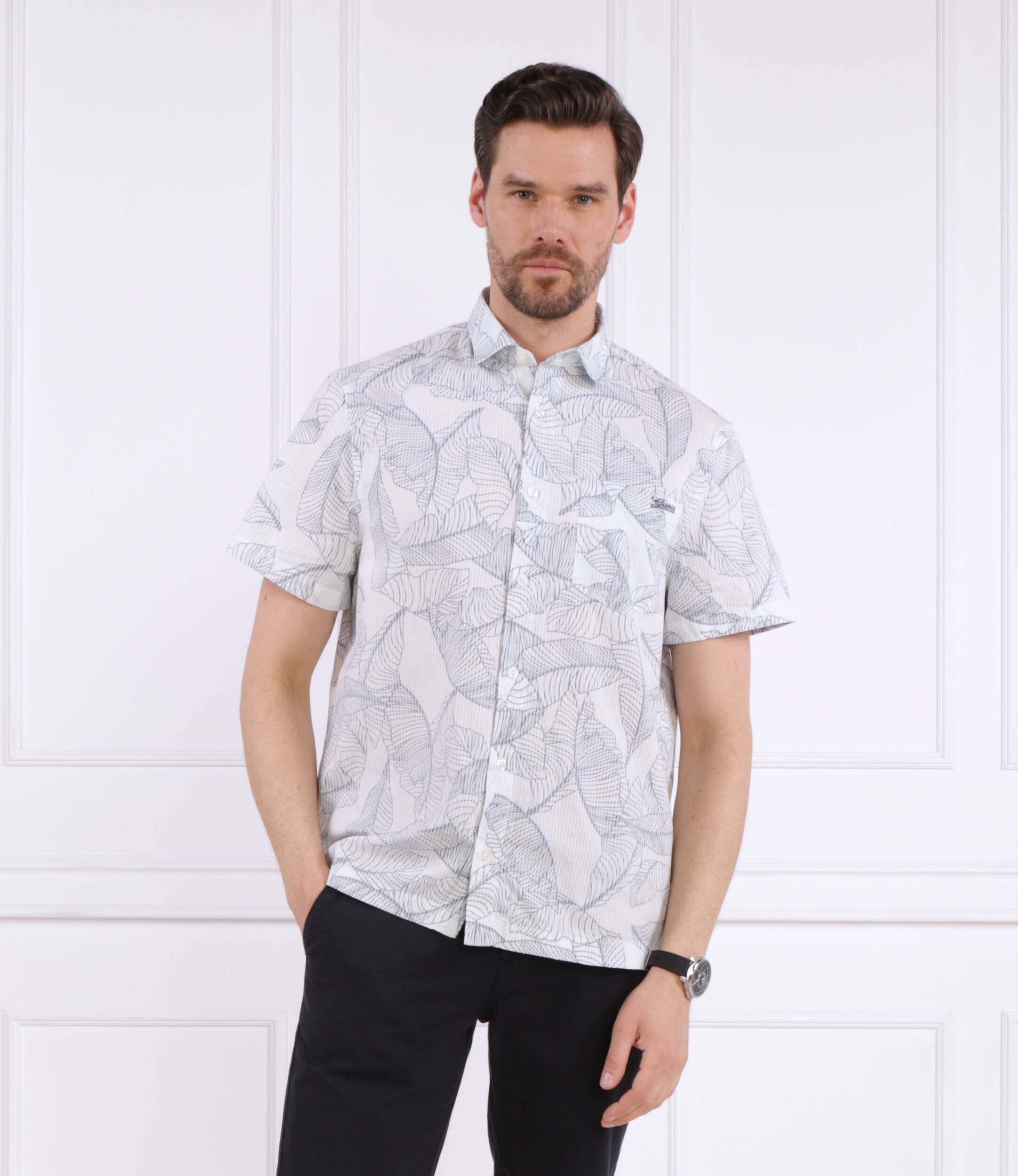 Guess Cămașă COLLINS STENCIL | Regular Fit