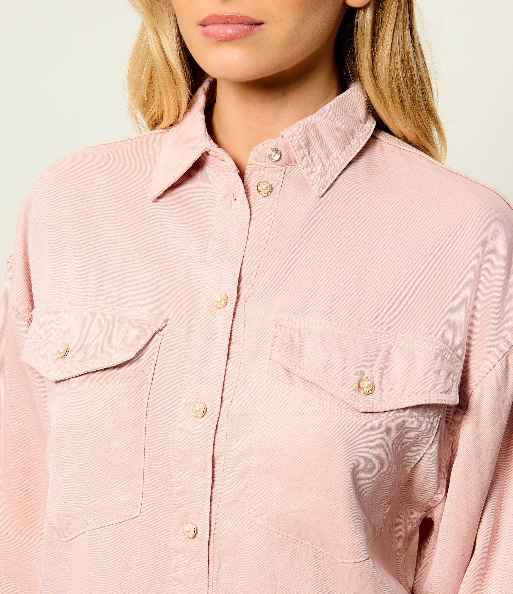 Guess Cămașă Lara | Relaxed fit | cu adaos de in