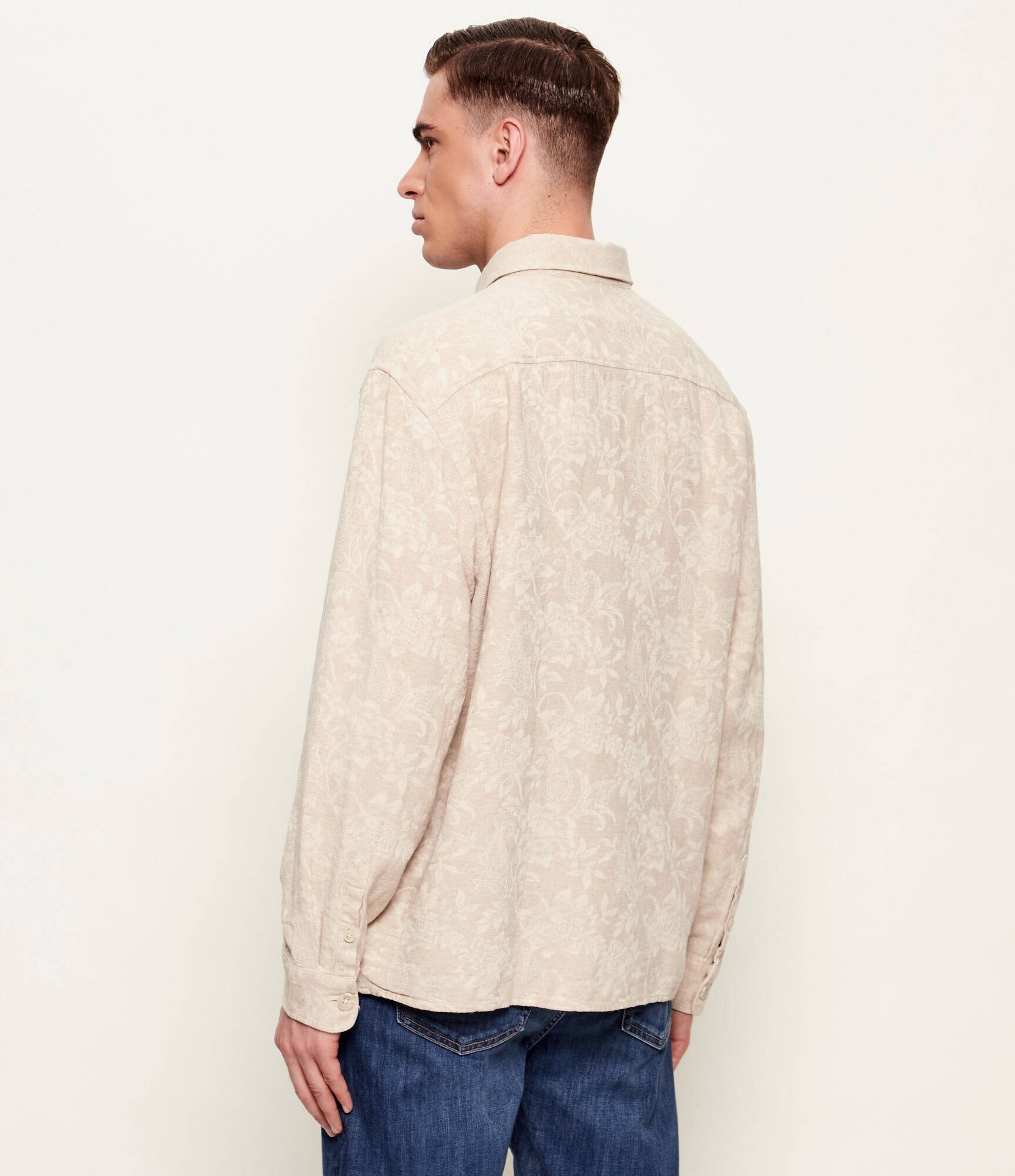Guess Cămașă | Relaxed fit | cu adaos de in