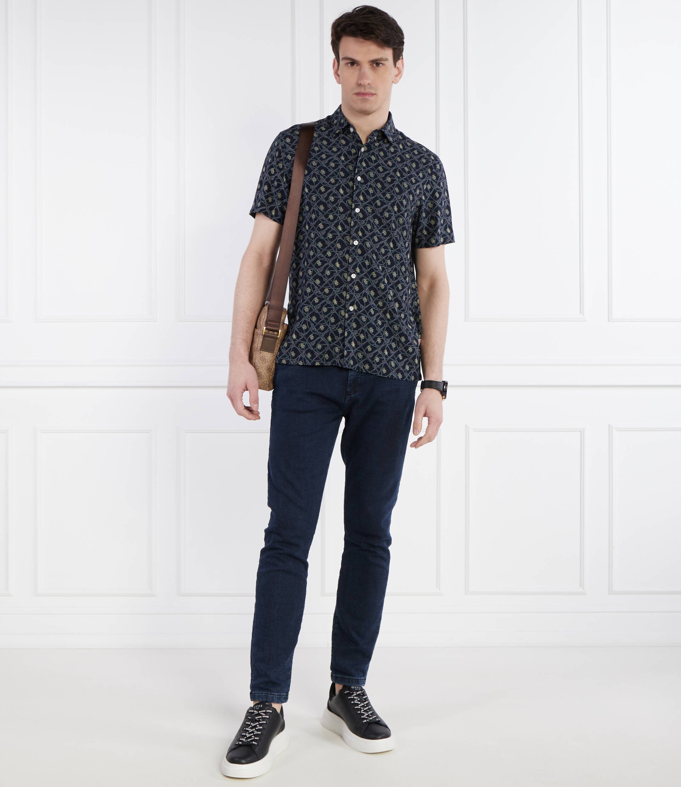 Guess Cămașă SS COLLIN AOP | Regular Fit