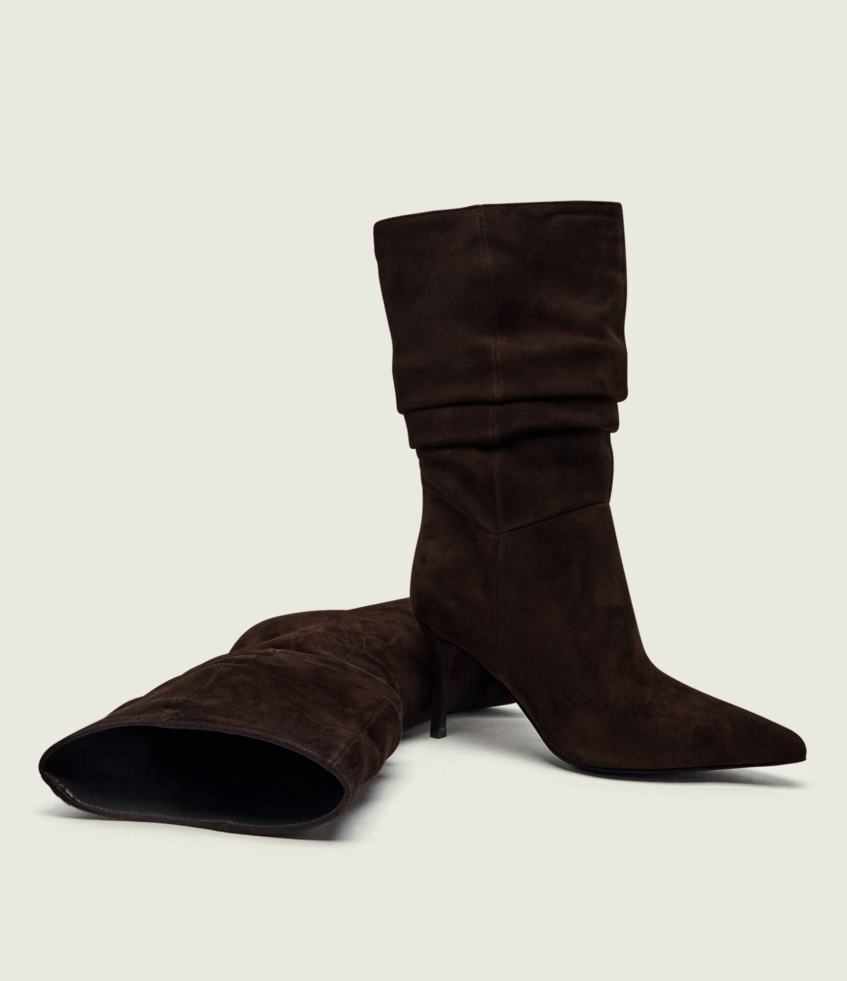 Guess Cizme cu toc subțire Caralee | piele întoarsă