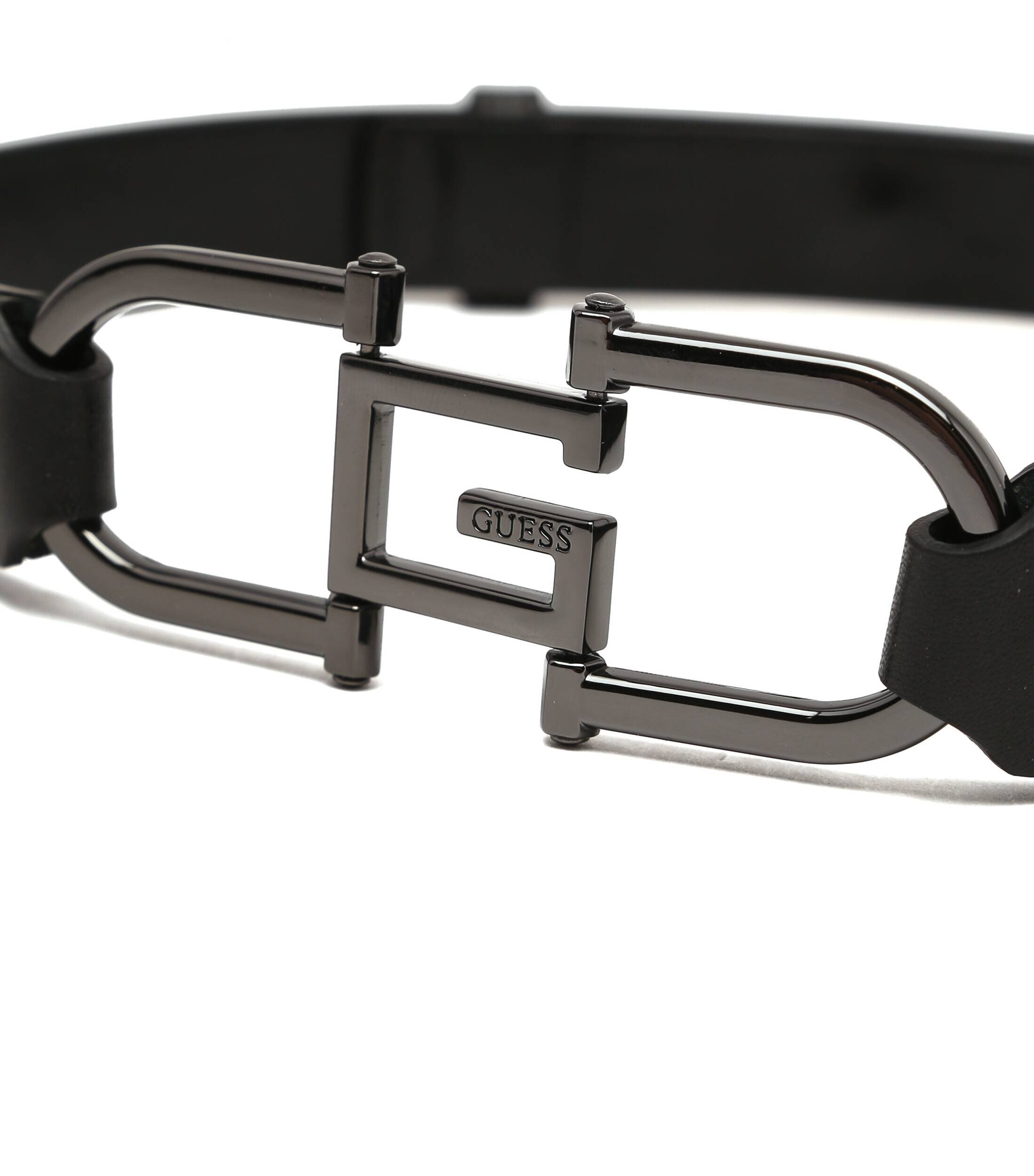 Guess Curea ALVA ADJUST cu adaos de piele