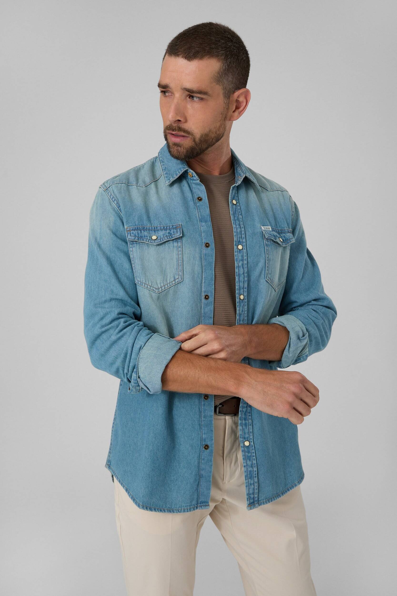 Guess De blugi cămașă Truckee | Slim Fit