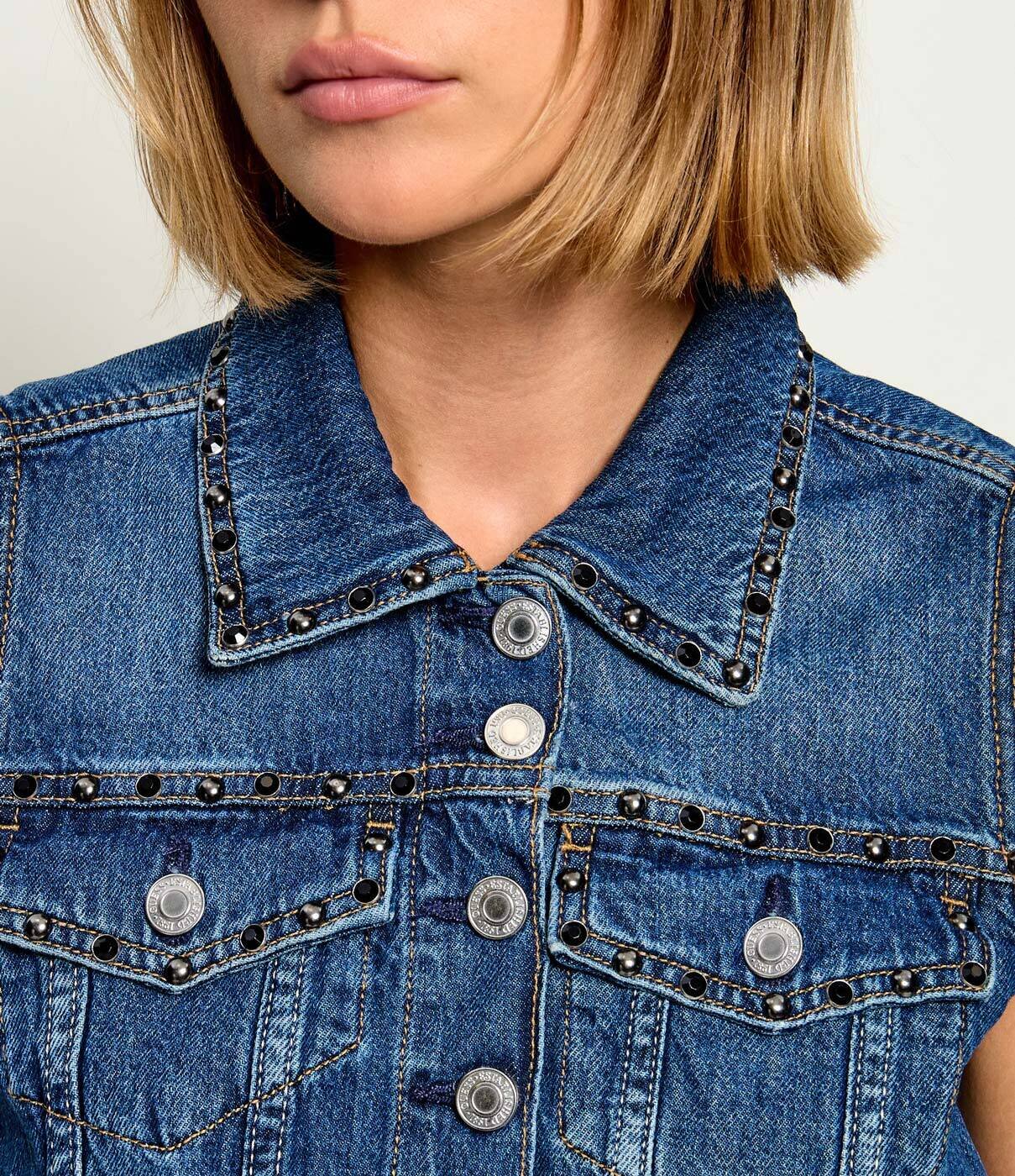 Guess De blugi vestă Jill | Cropped Fit