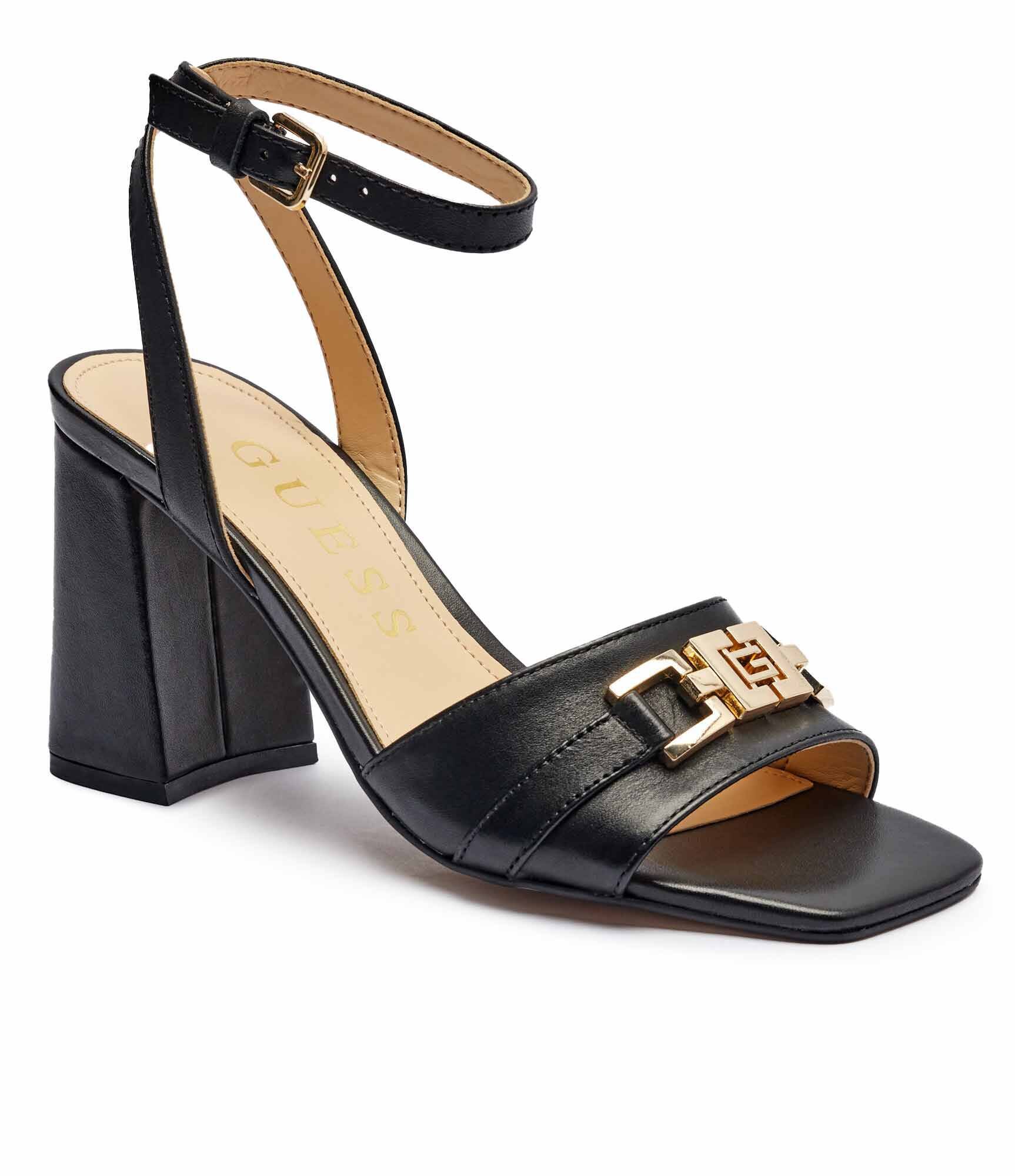 Guess De piele sandale cu toc gros Grato