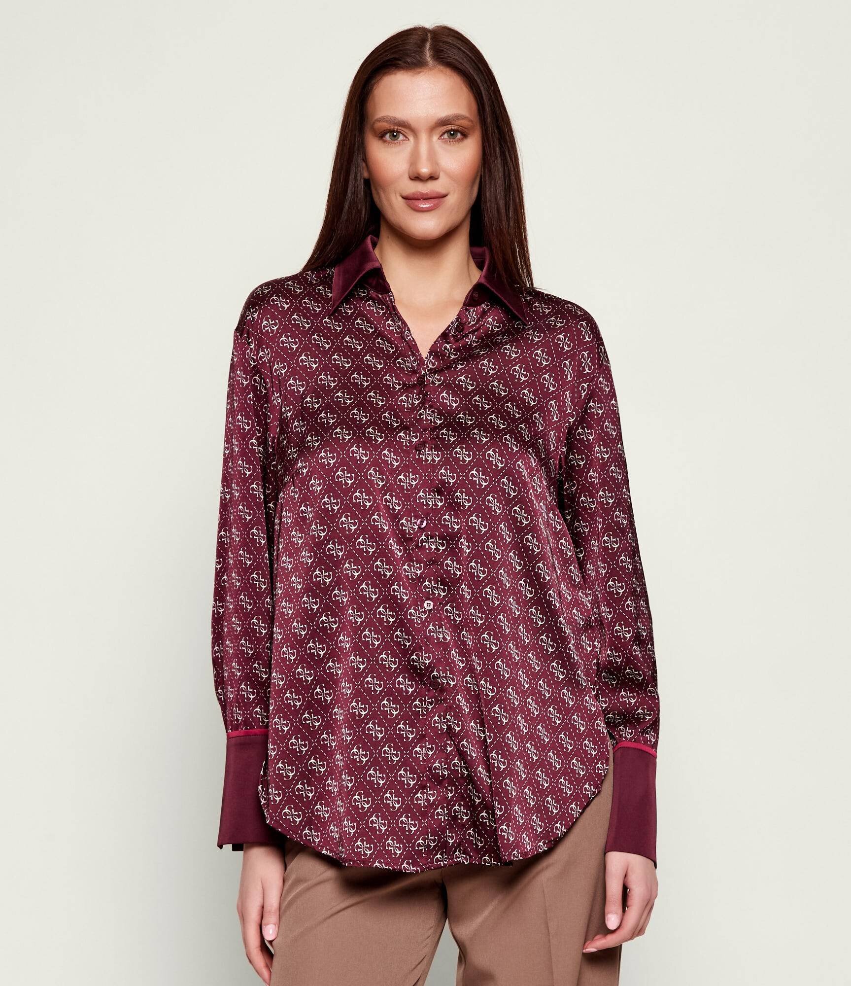 Guess De satin cămașă ALEXANDRA | regular fit