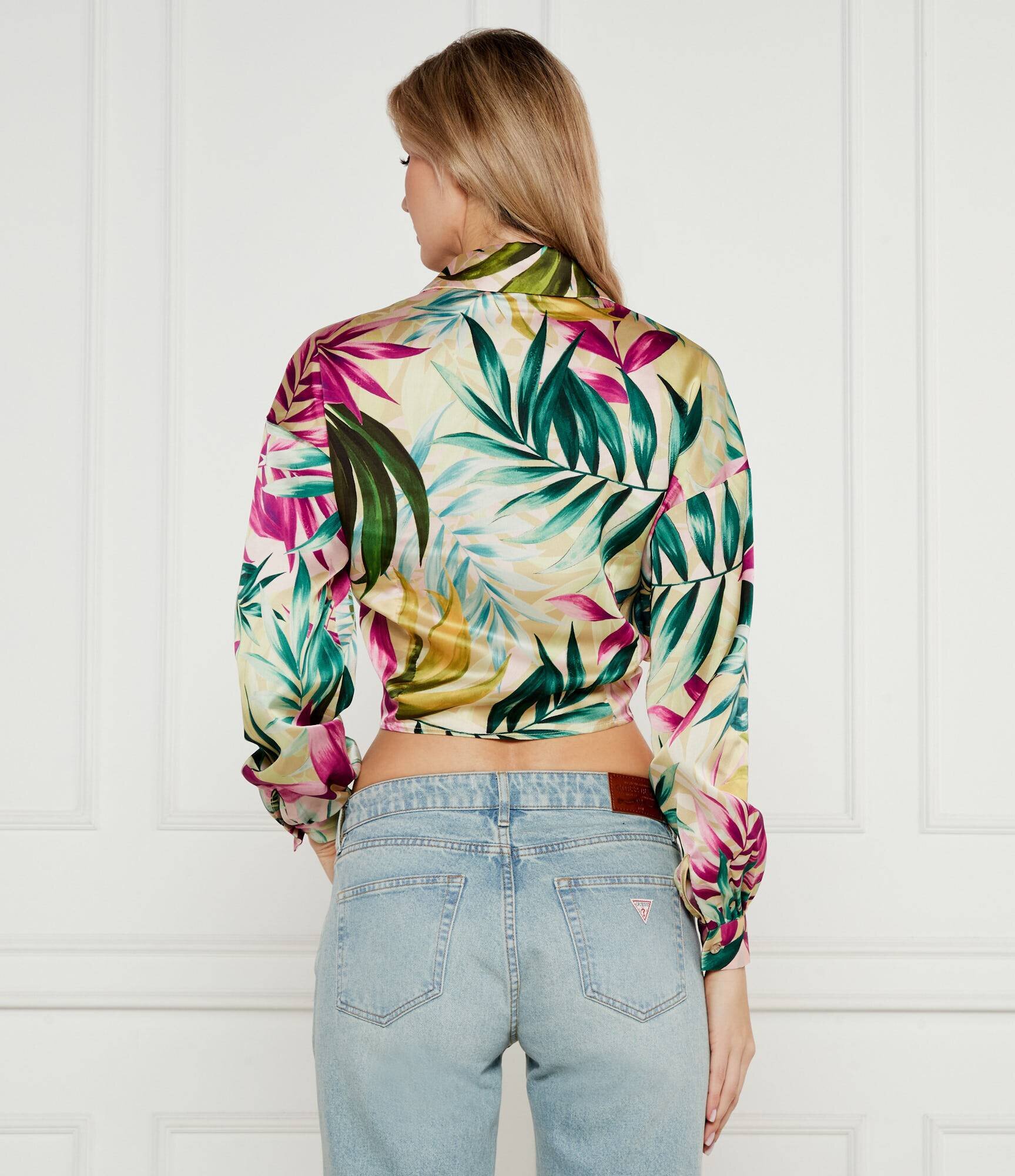 Guess De satin cămașă JUN | Cropped Fit