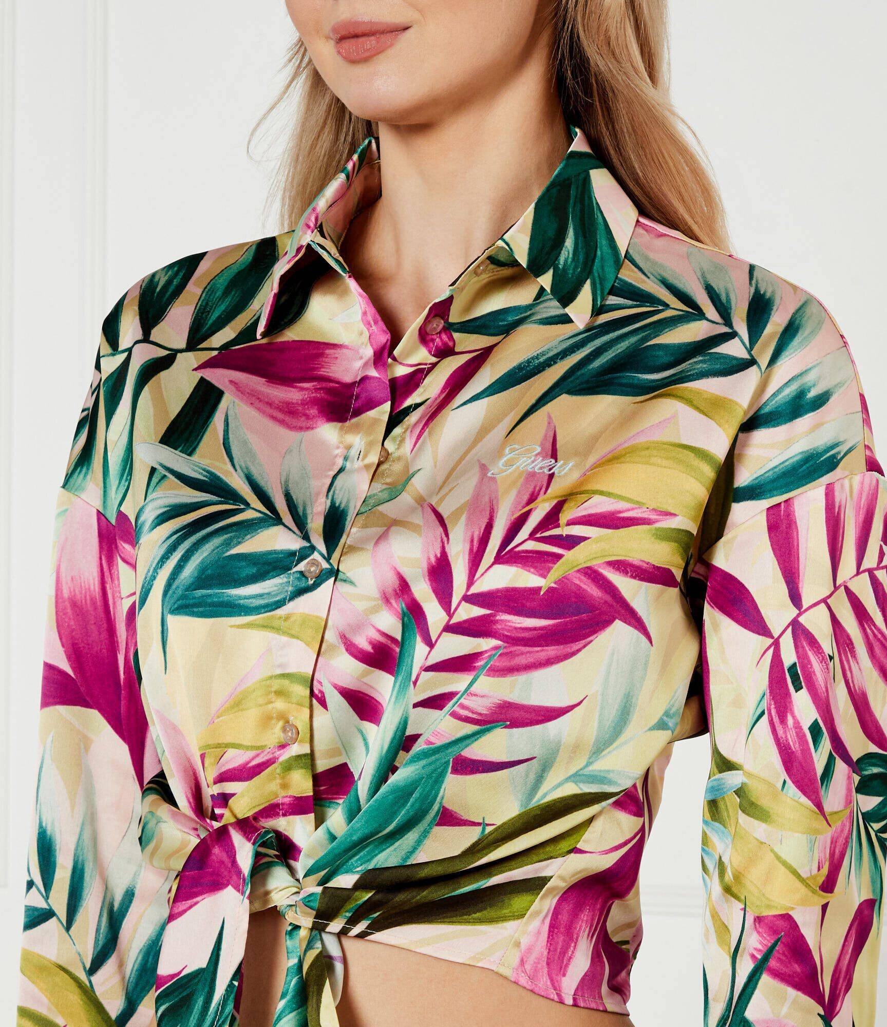 Guess De satin cămașă JUN | Cropped Fit