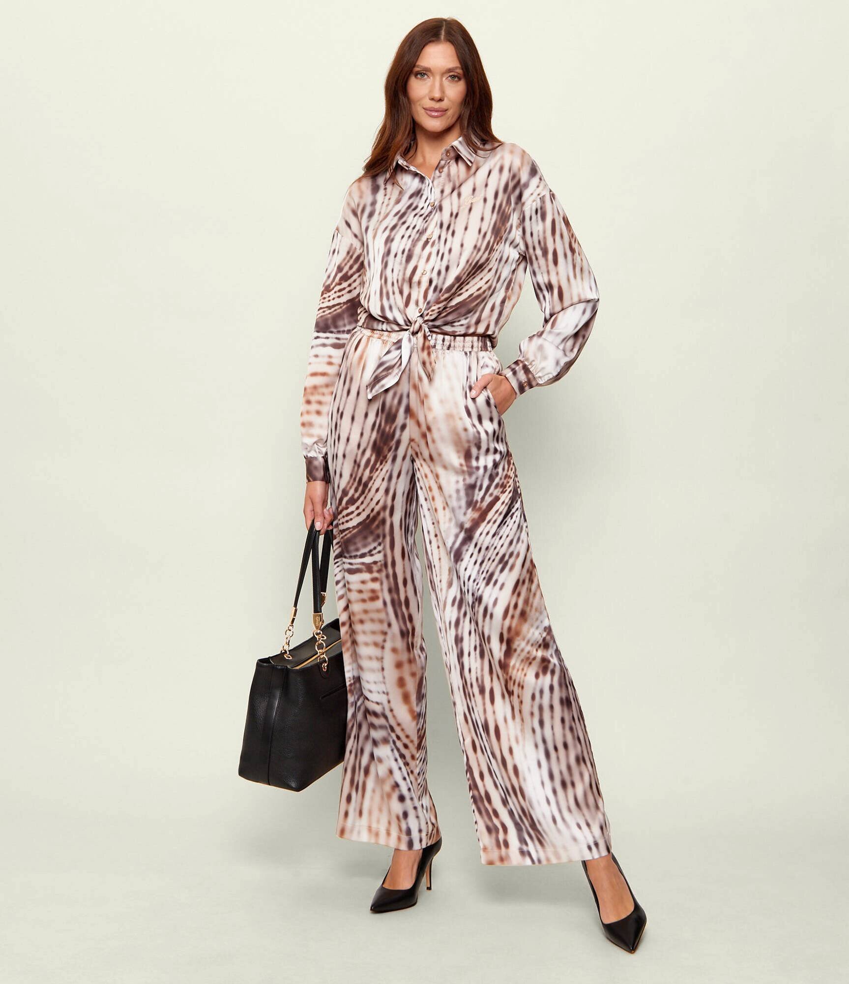 Guess De satin pantaloni Ines | flare fit