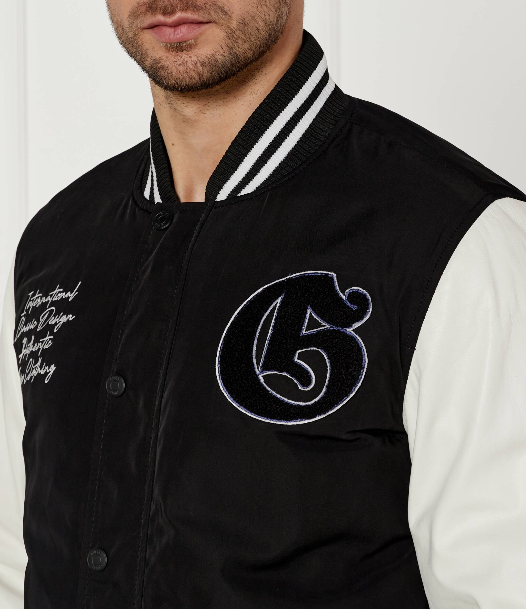 Guess Geacă bomber VERSITY | Regular Fit cu adaos de piele