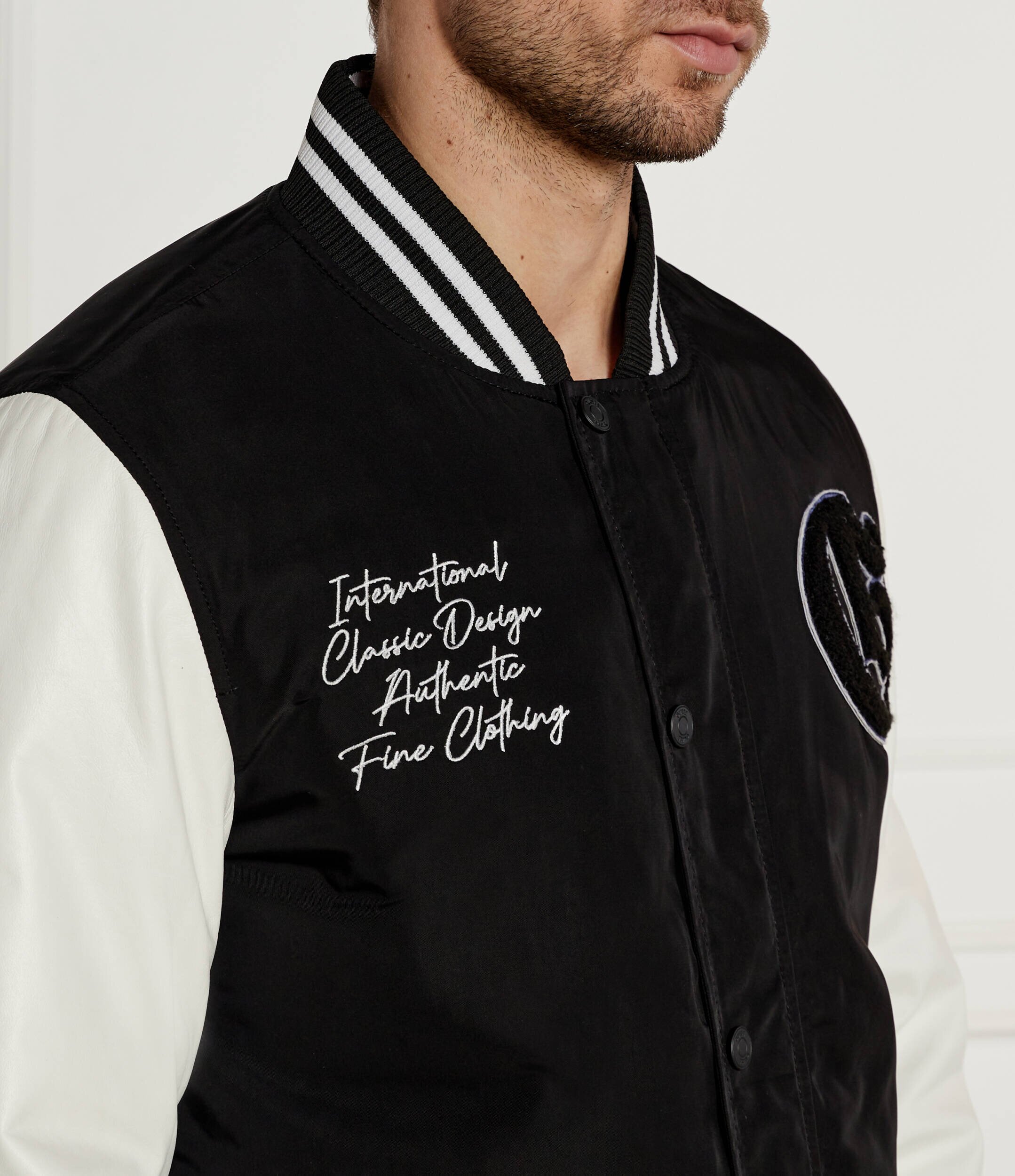 Guess Geacă bomber VERSITY | Regular Fit cu adaos de piele