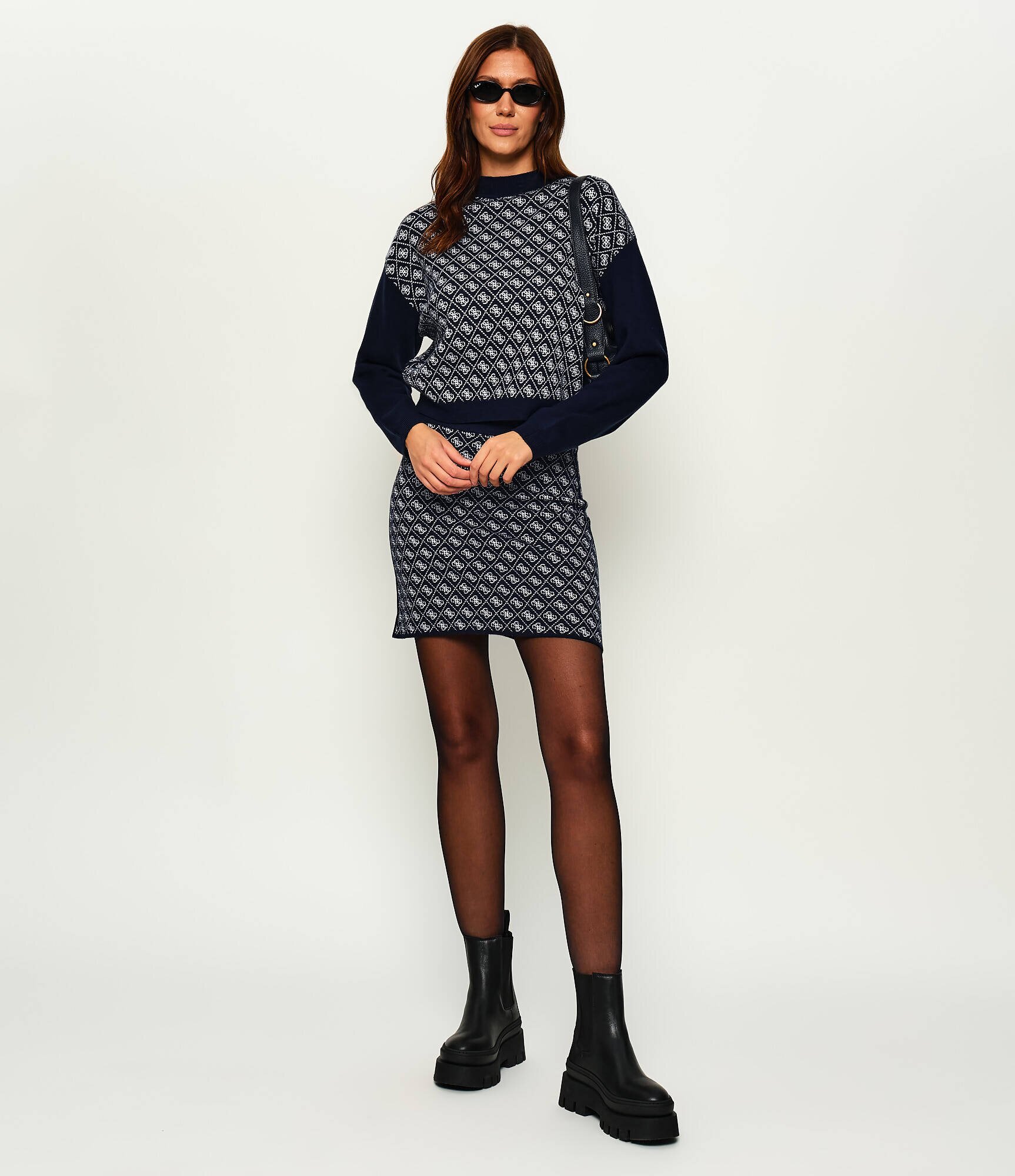 Guess Guler înalt AUBREY | Loose fit cu adaos de lână
