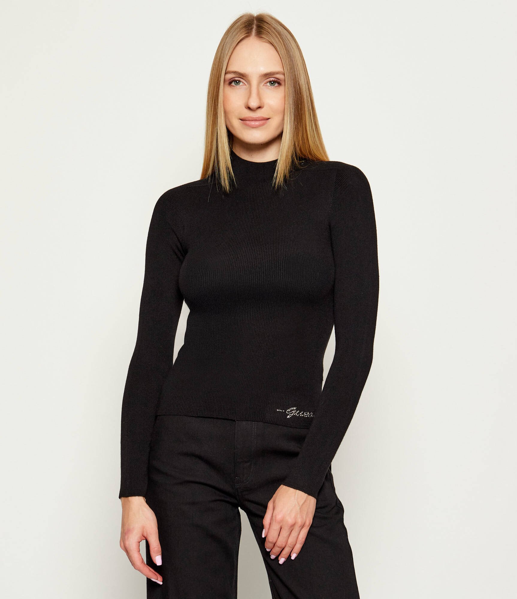 Guess Guler înalt JULIA | Slim Fit cu adaos de lână și cașmir
