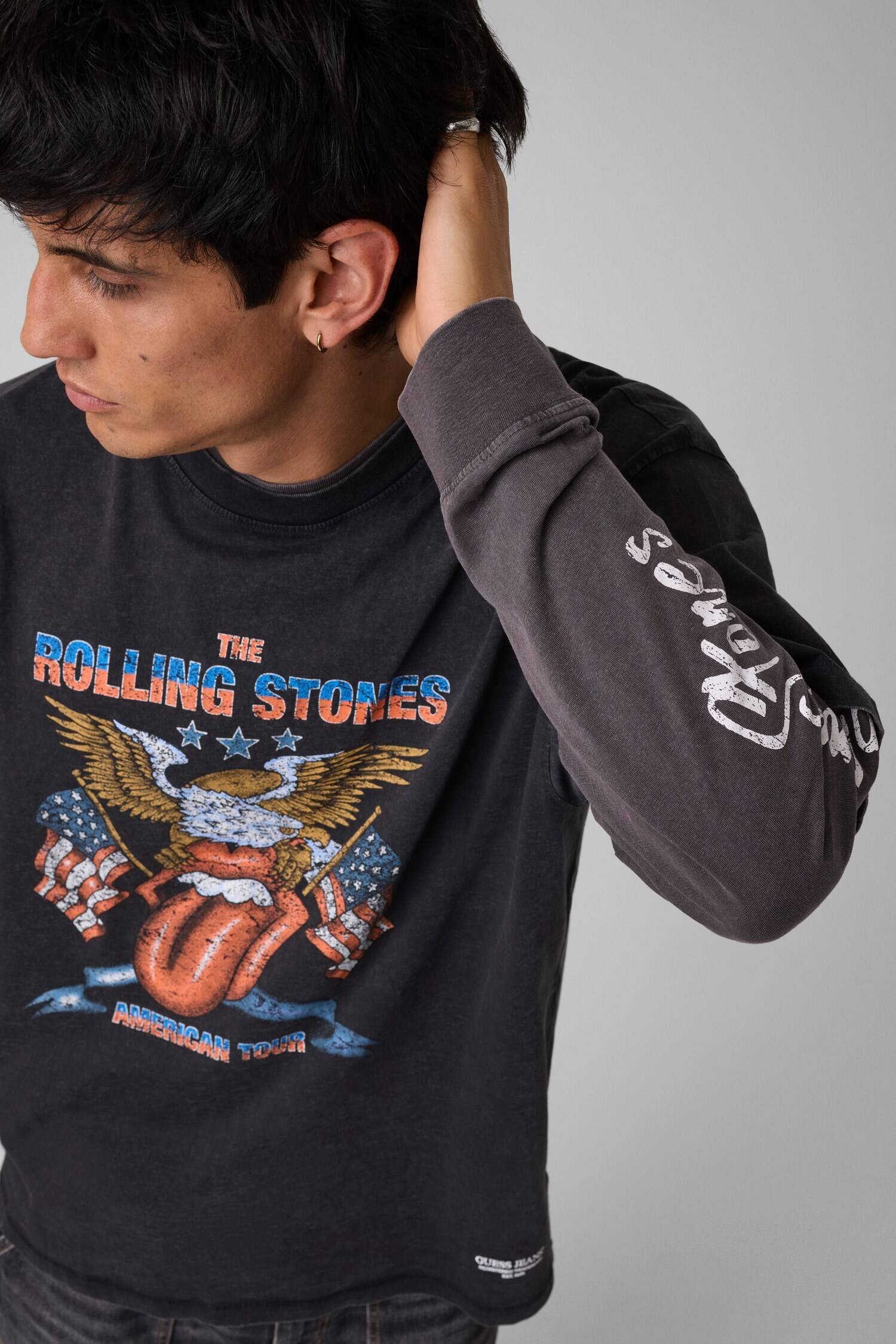 Guess Jeans Tricou Eagle | x The Rolling Stones | Oversize fit
