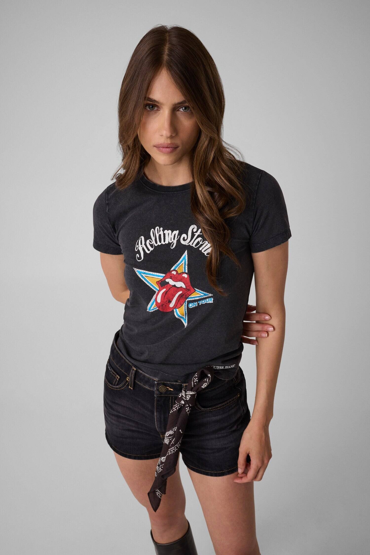 Guess Jeans Tricou Rhinest | x Rolling Stones | Slim Fit