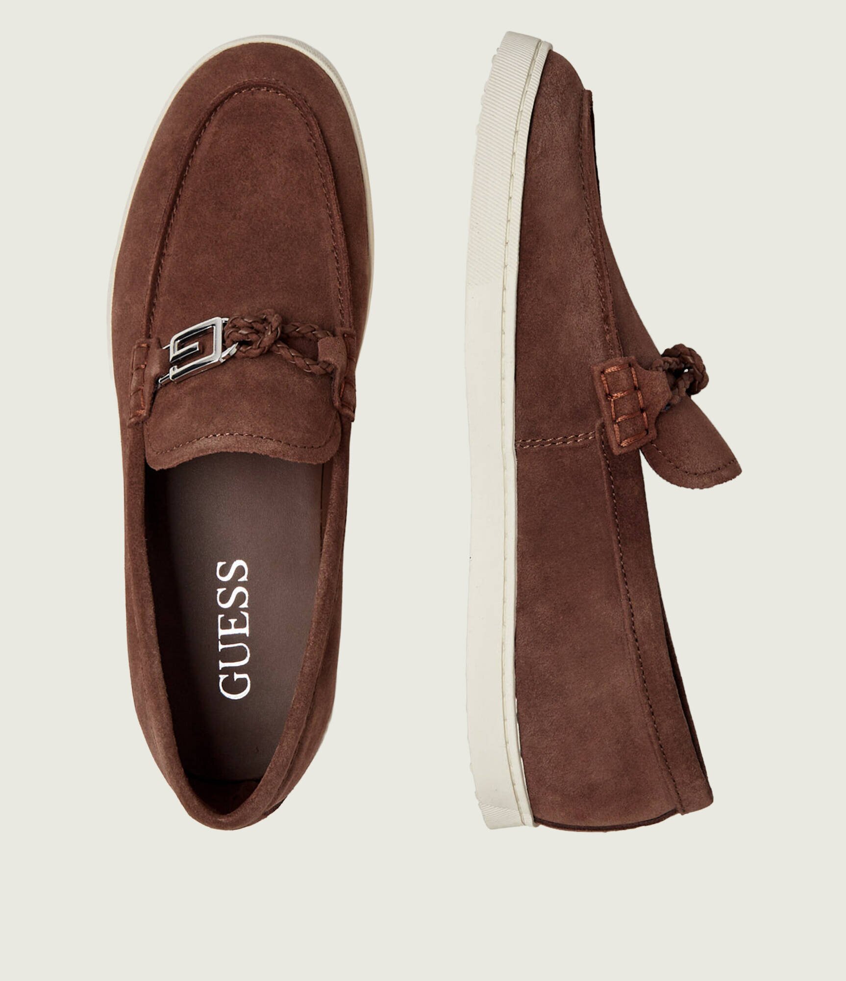 Guess Pantofi loafer HEAWS | piele întoarsă