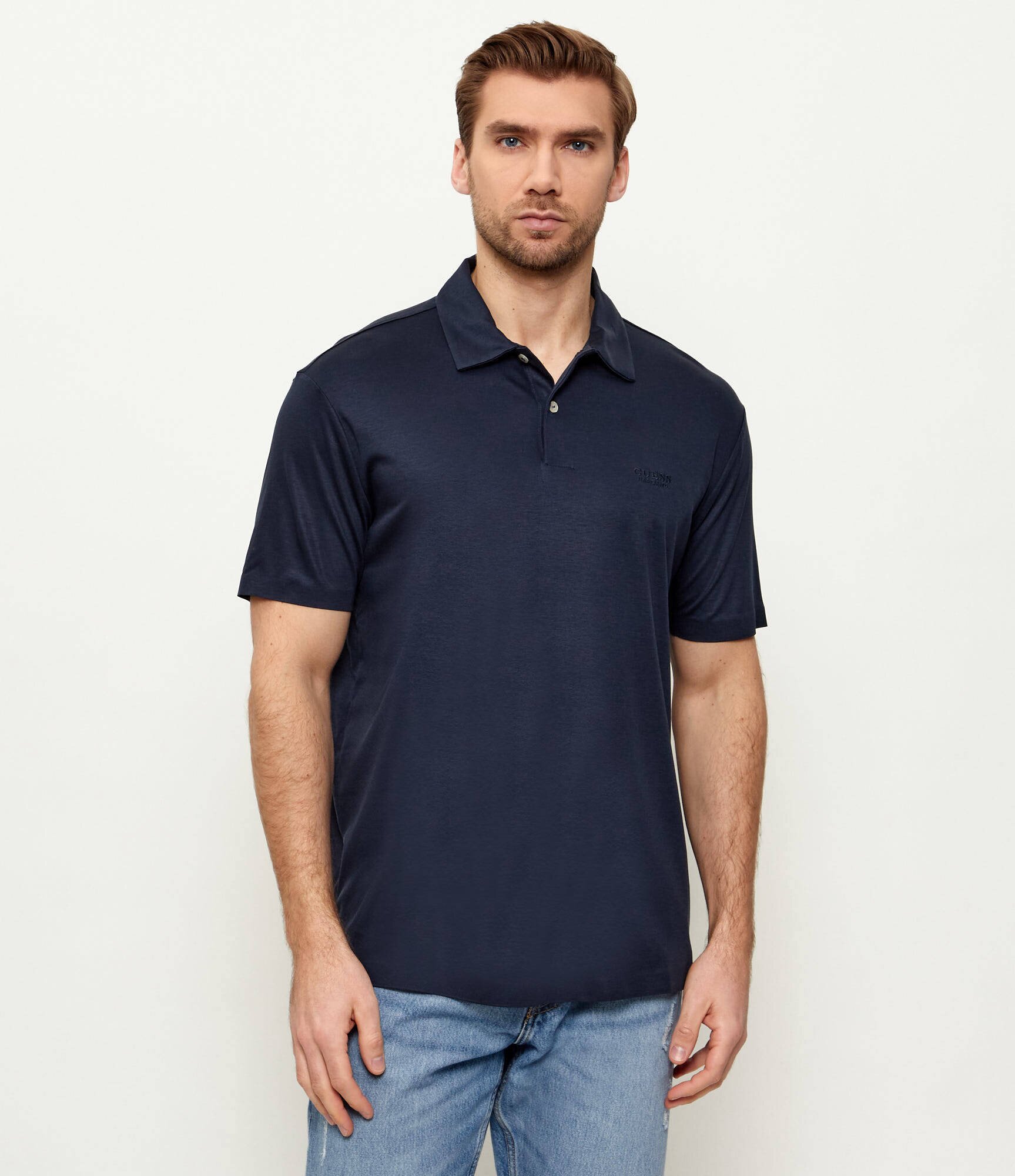 Guess Polo | regular fit cu adaos de mătase