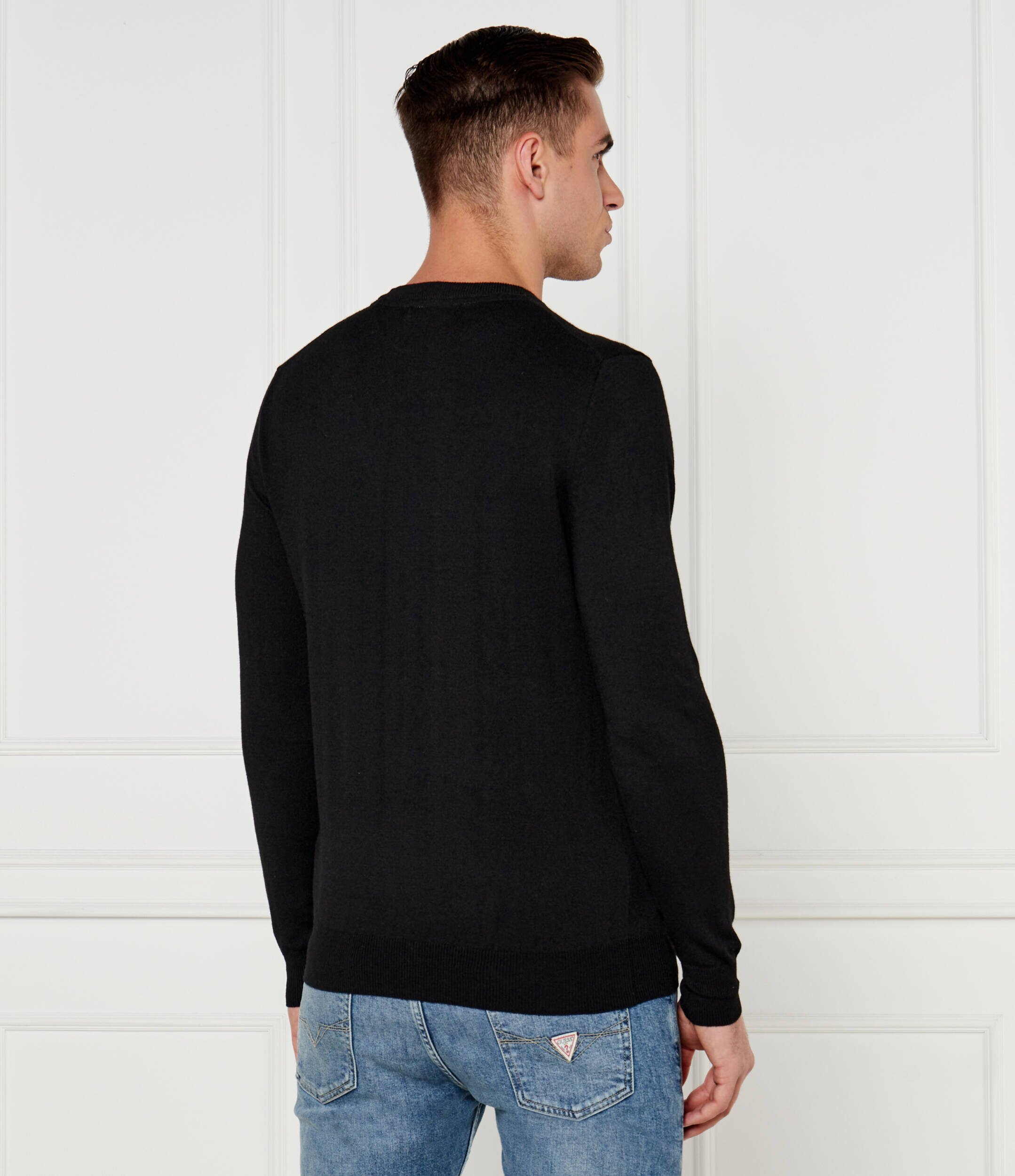 Guess Pulover DANIEL | Regular Fit cu adaos de mătase