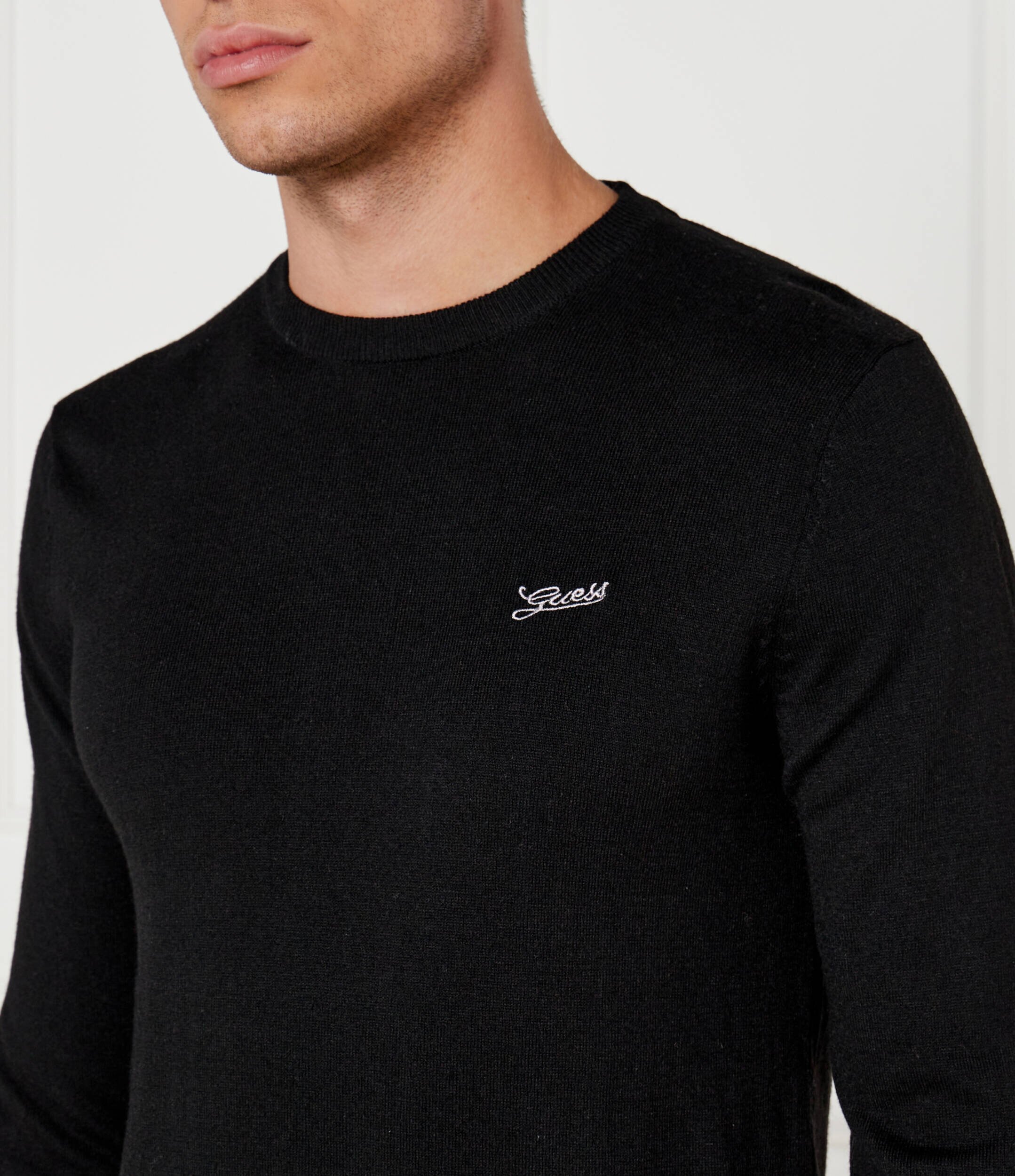 Guess Pulover DANIEL | Regular Fit cu adaos de mătase