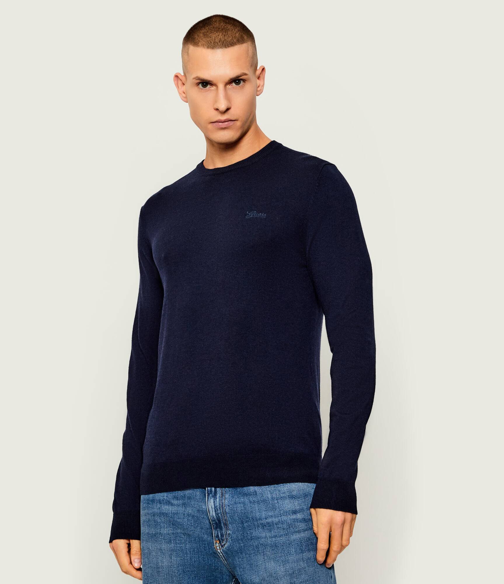 Guess Pulover DANIEL | Slim Fit cu adaos de mătase